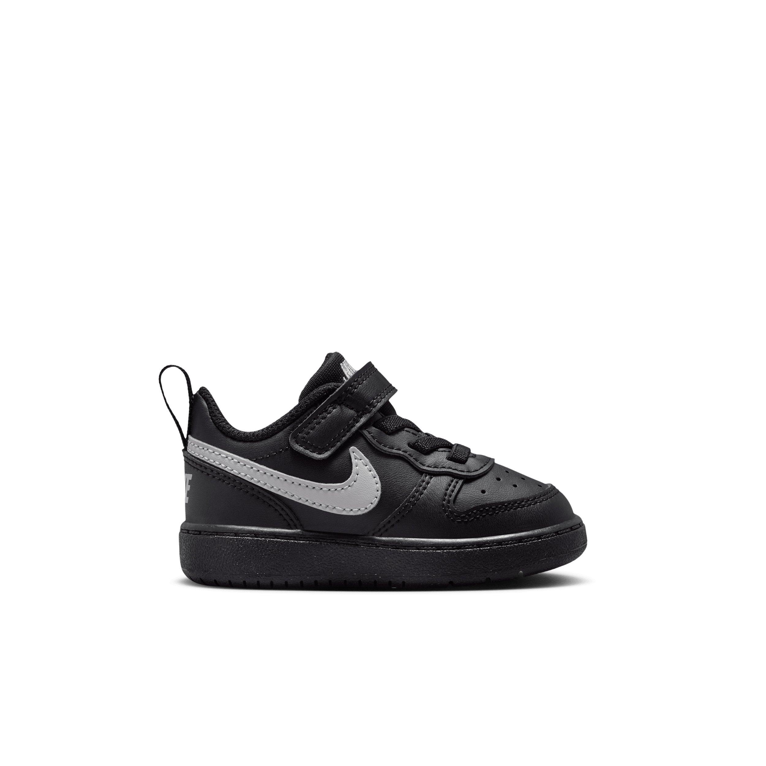 Nike Court Borough Low Recraft "Black/Black/Grey Fog" Infant Boys' Shoe - BLACK/BLACK/GREY Thumbnail View 1
