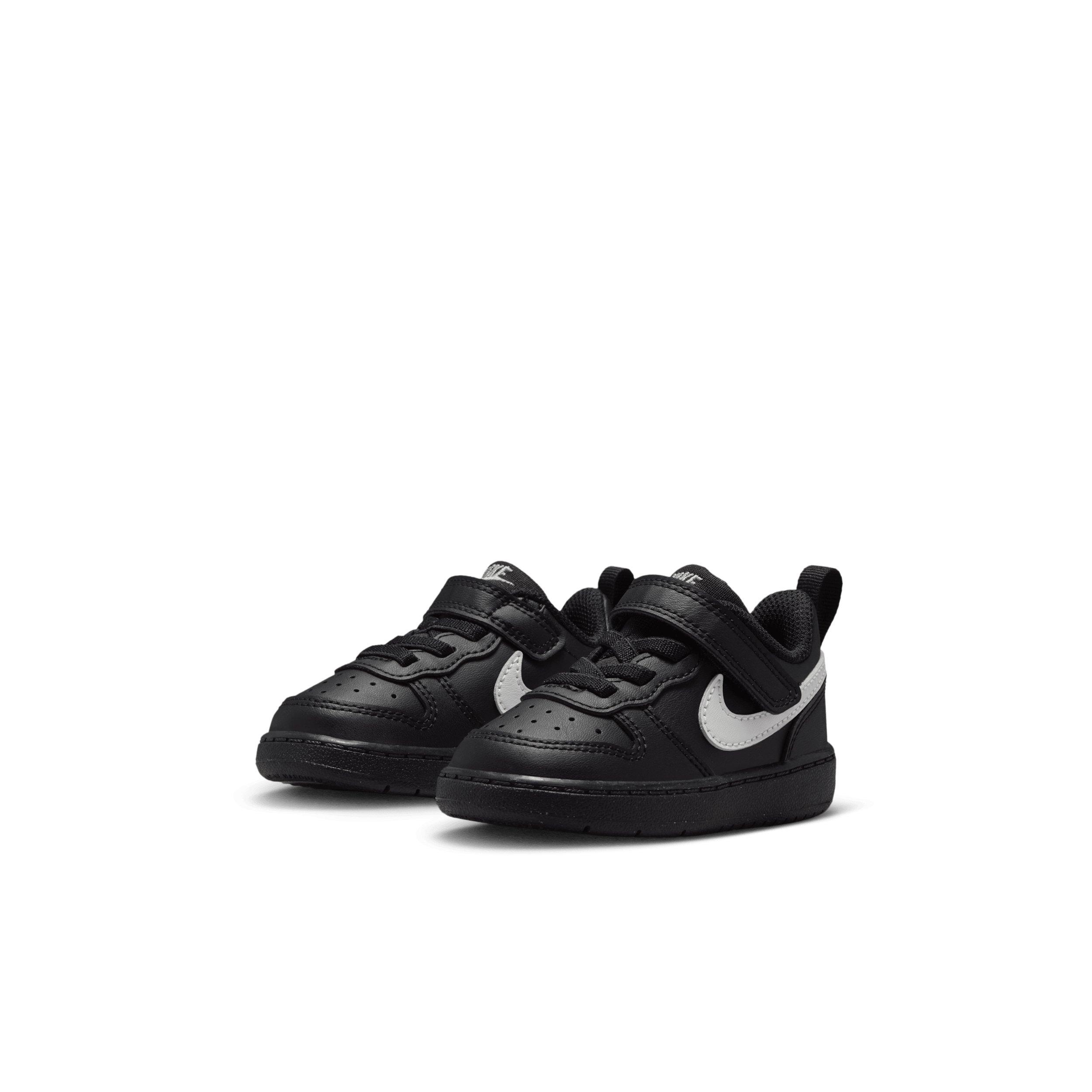 Nike Court Borough Low Recraft "Black/Black/Grey Fog" Infant Boys' Shoe - BLACK/BLACK/GREY Thumbnail View 3