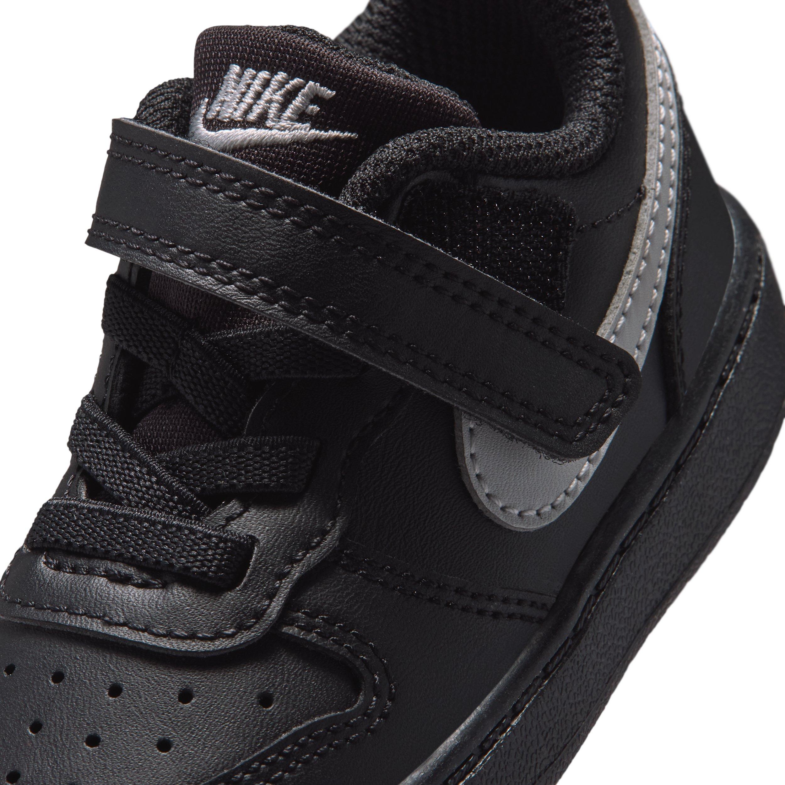 Nike Court Borough Low Recraft "Black/Black/Grey Fog" Infant Boys' Shoe - BLACK/BLACK/GREY Thumbnail View 7