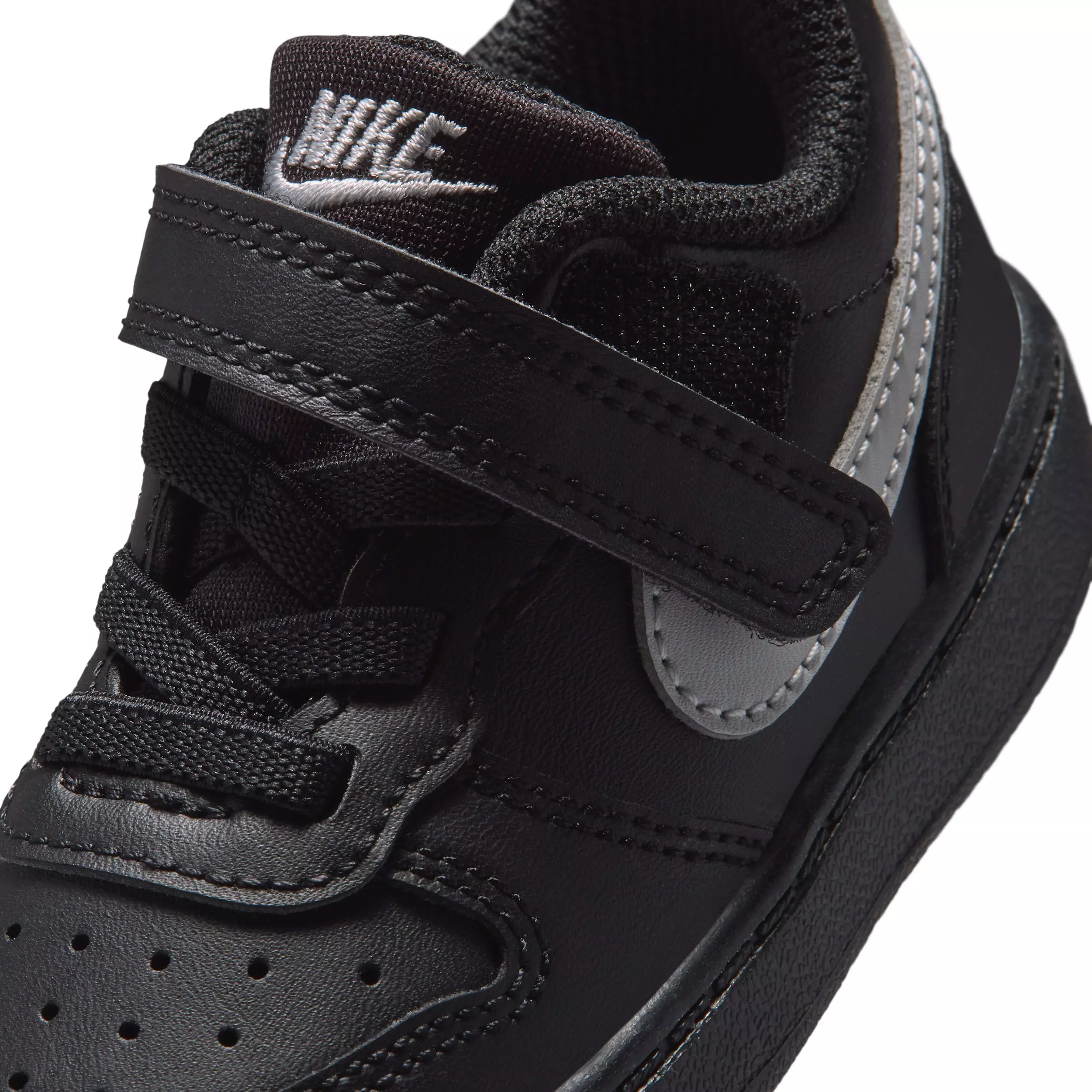 Nike Court Borough Low Recraft "Black/Black/Grey Fog" Infant Boys' Shoe - BLACK/BLACK/GREY