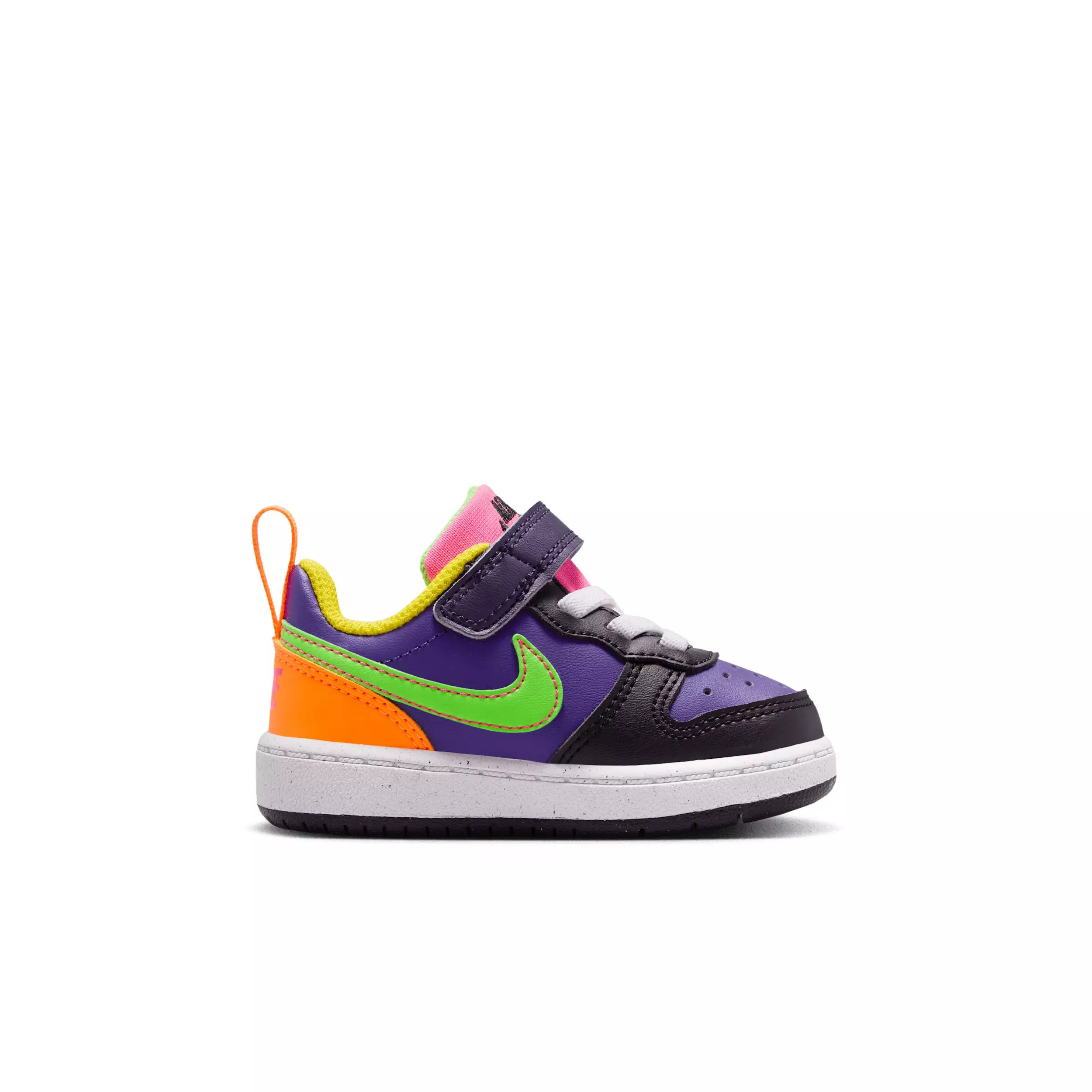Nike Court Borough Low Recraft "Court Purple/Court Purple/Hyper Pink/Green Strike" Infant Boys' Shoe - PURPLE/PURPLE/PINK/GREEN