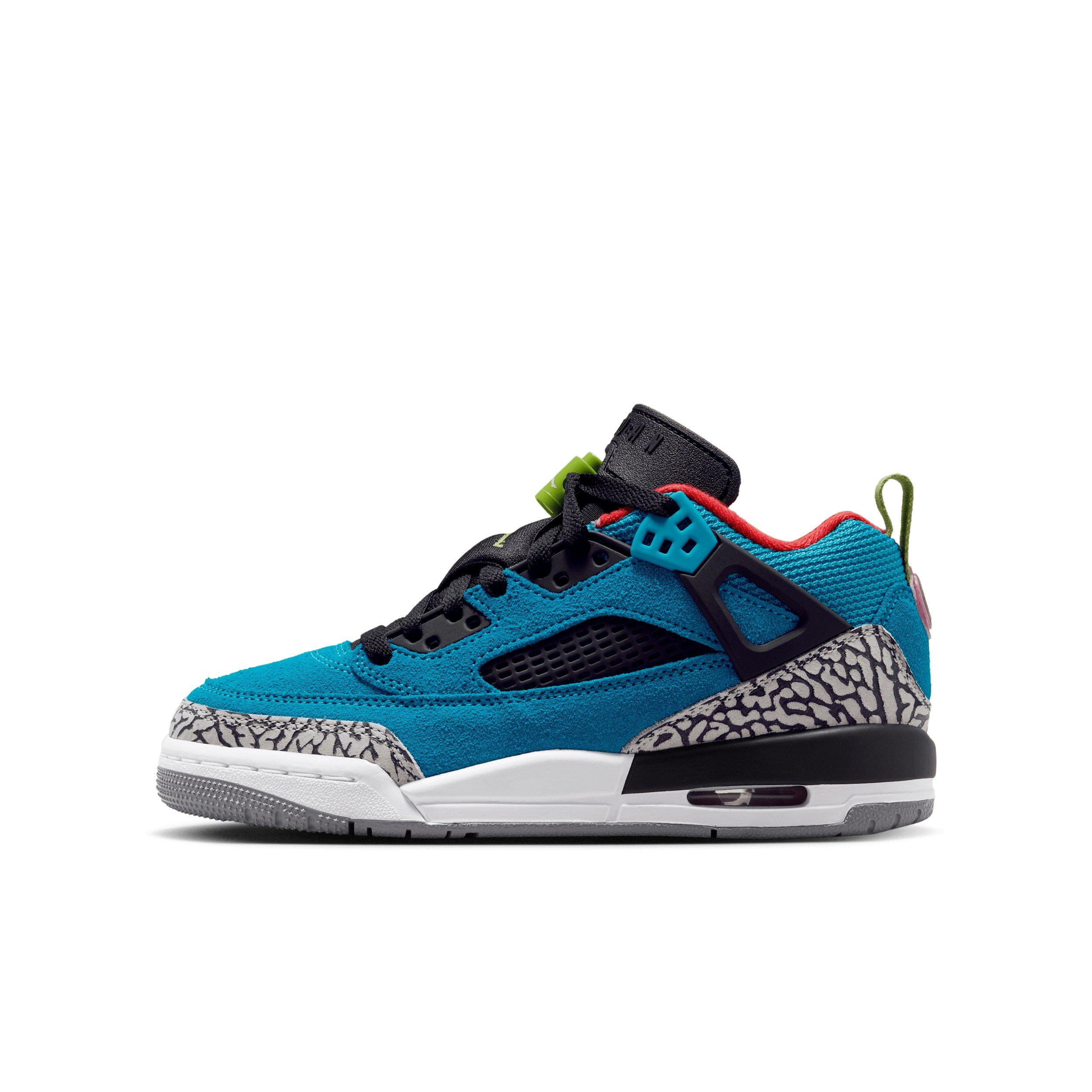 Jordan Spizike Low Grade School Boys' "Neo Turquoise/Light Crimson/Cosmic Fuchsia/Vivid Green" Shoe