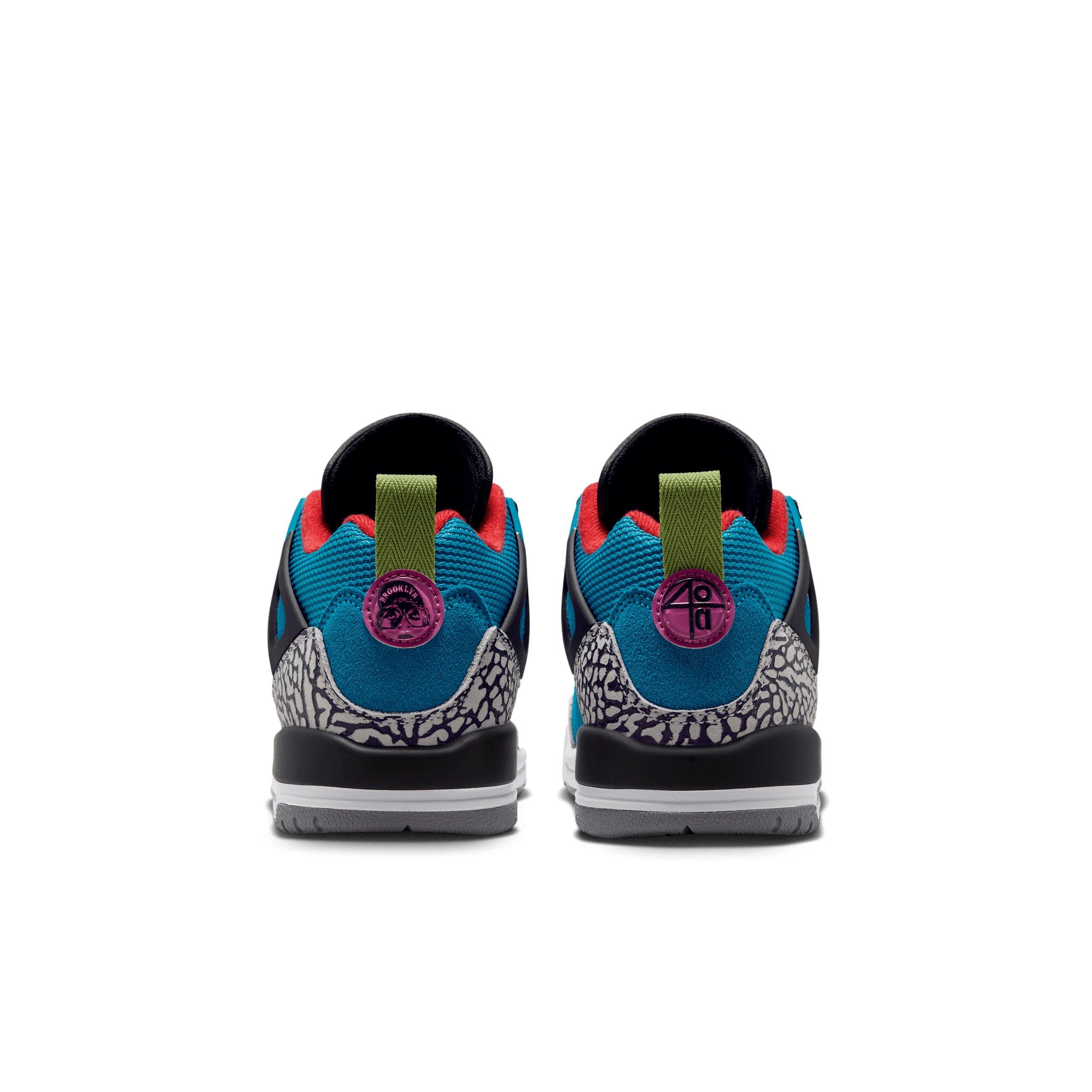 Jordan Spizike Low "Neo Turquoise/Light Crimson/Cosmic Fuchsia/Vivid Green" Grade School Boys' Shoe - TURQUOISE/LT CRIMSON/FUCHSIA/GREEN Thumbnail View 5