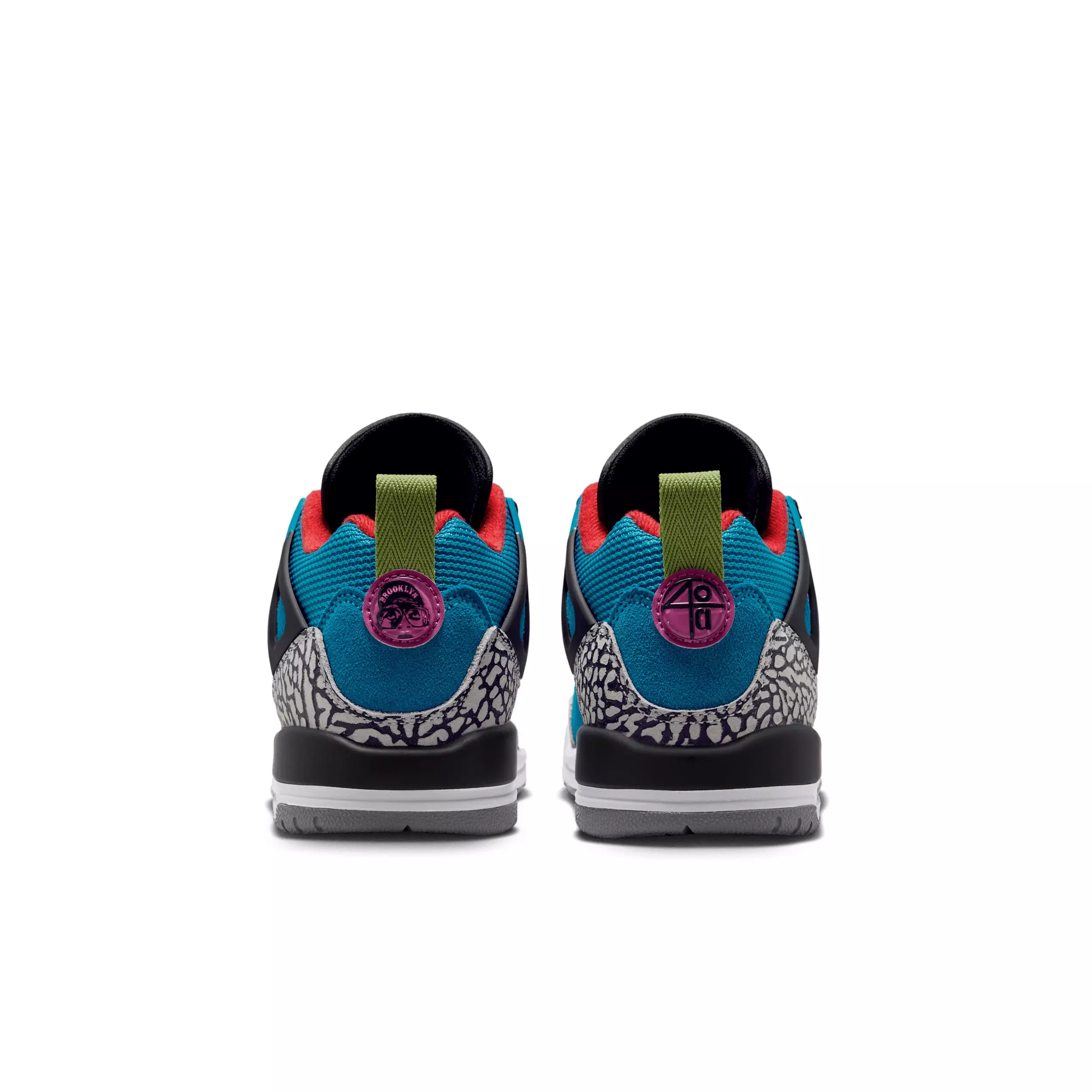 Jordan Spizike Low "Neo Turquoise/Light Crimson/Cosmic Fuchsia/Vivid Green" Grade School Boys' Shoe - TURQUOISE/LT CRIMSON/FUCHSIA/GREEN