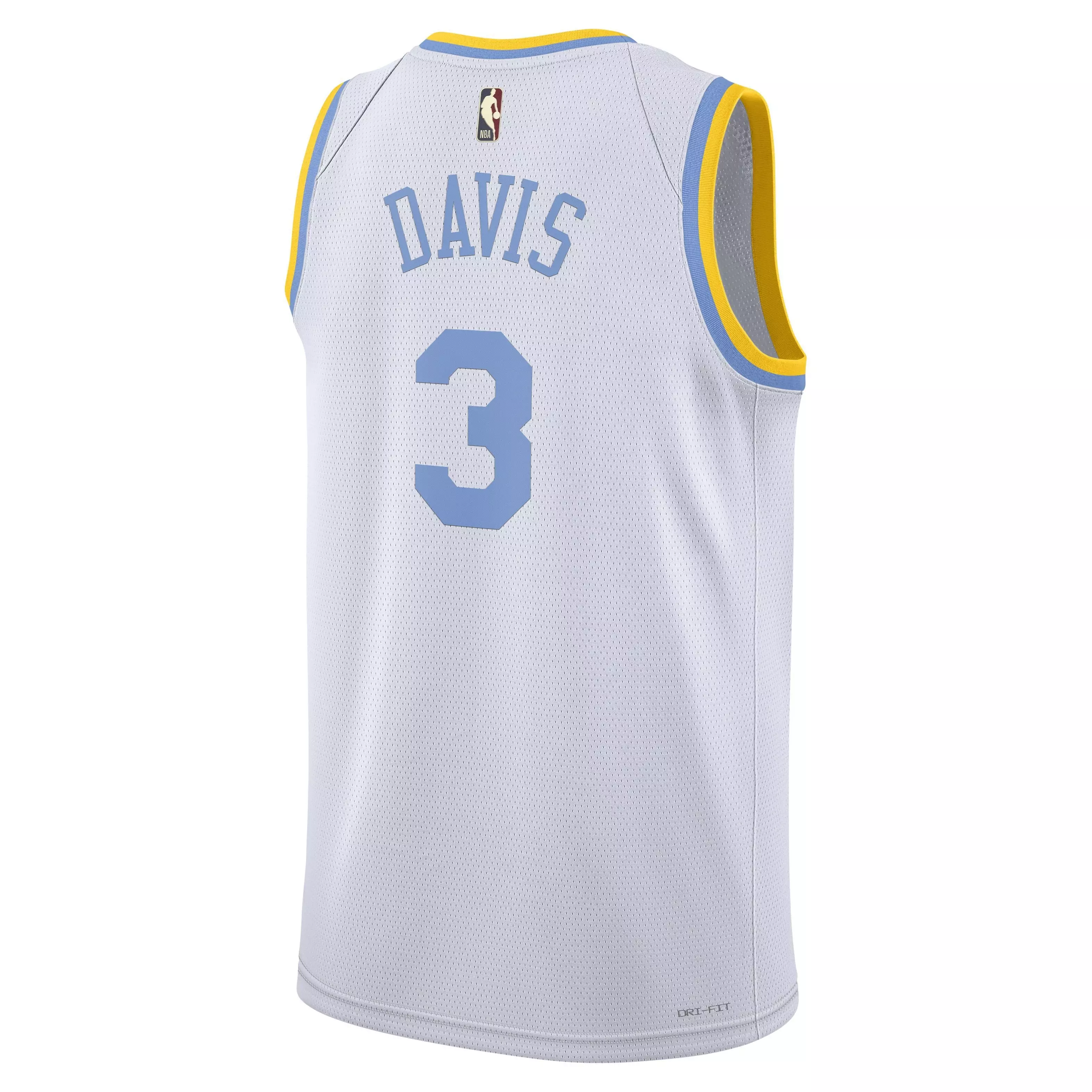 Nike Men's Los Angeles Lakers Dri-FIT HWC 22 NBA Swingman Jersey-White/Davis - WHITE/DAVIS