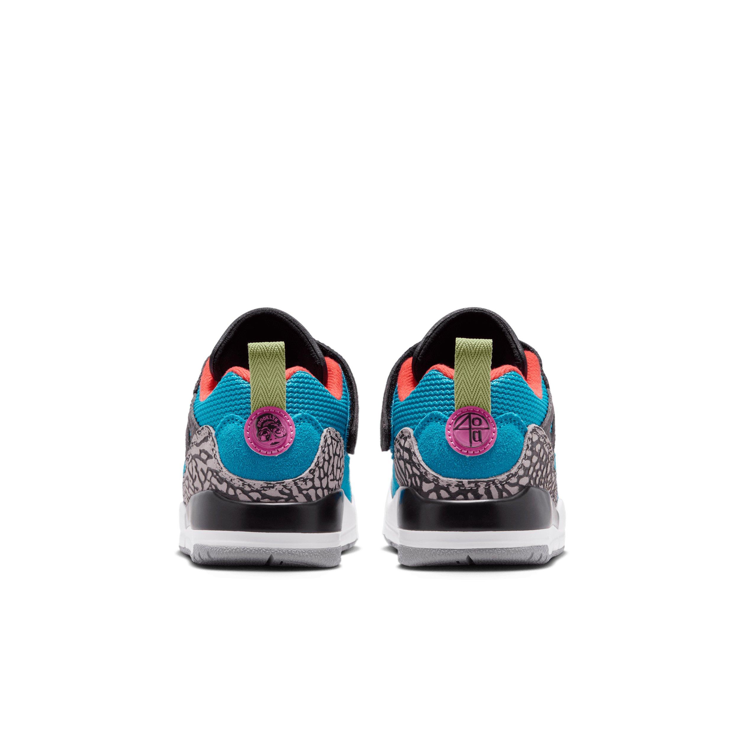 Jordan Spizike Low "Neo Turquoise/Light Crimson/Cosmic Fuchsia/Vivid Green" Preschool Boys' Shoe - TURQUOISE/LT CRIMSON/FUCHSIA/GREEN Thumbnail View 5
