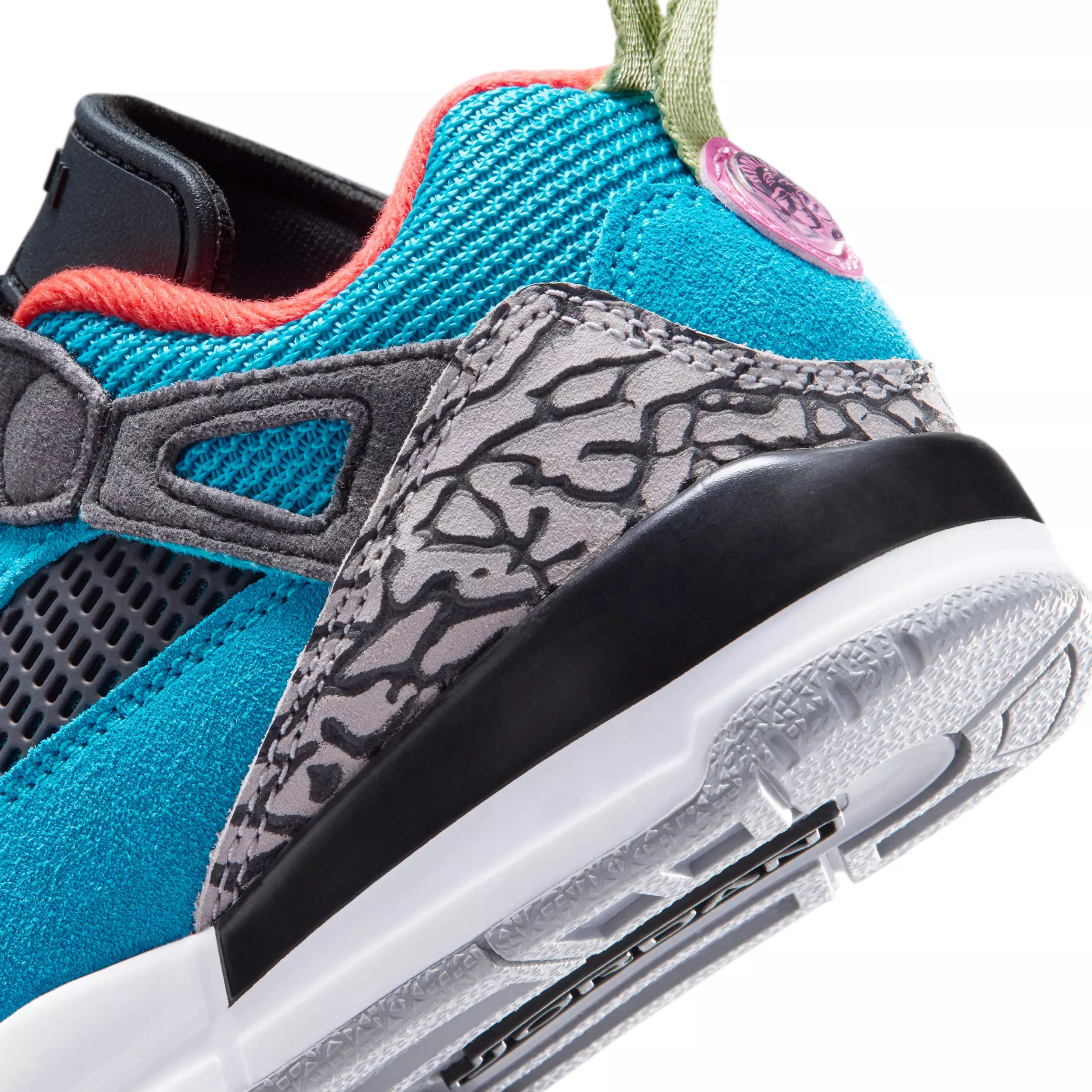 Jordan Spizike Low "Neo Turquoise/Light Crimson/Cosmic Fuchsia/Vivid Green" Preschool Boys' Shoe - TURQUOISE/LT CRIMSON/FUCHSIA/GREEN