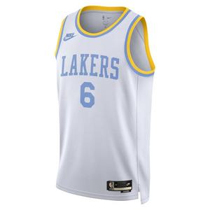Nike Men's Los Angeles Lakers Dri-FIT HWC 22 NBA Swingman Jersey-White/James