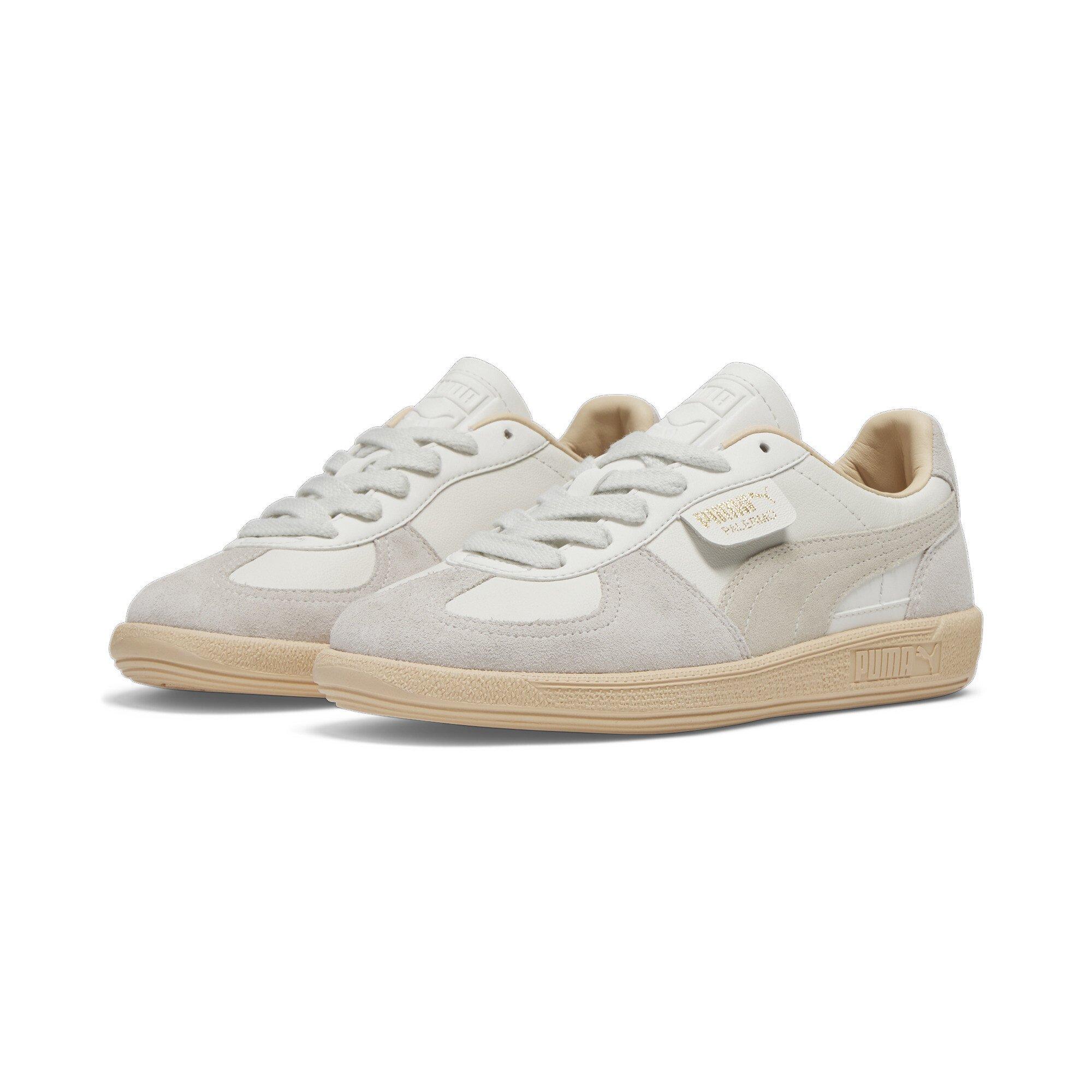 PUMA Palermo Leather "Warm White/Alpine Snow/Cashew" Women's Shoe - WHITE/SNOW/CASHEW Thumbnail View 2
