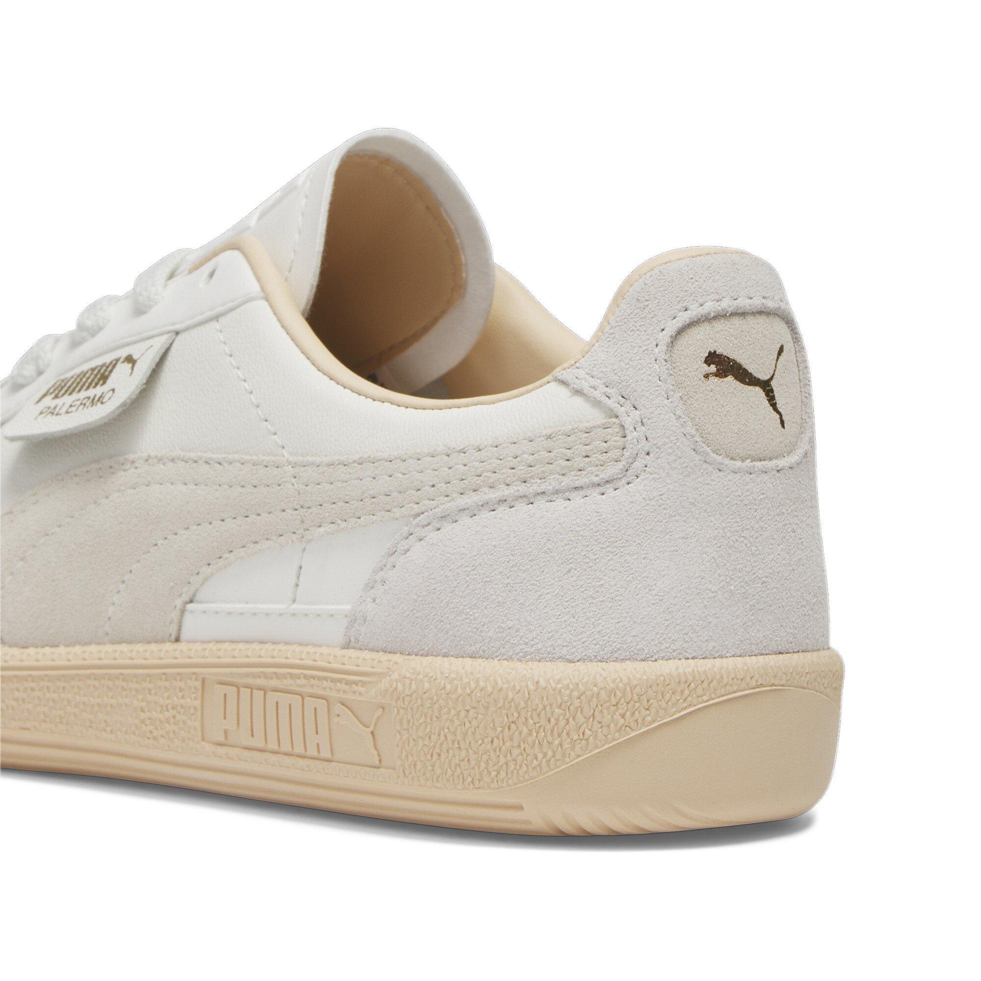 PUMA Palermo Leather "Warm White/Alpine Snow/Cashew" Women's Shoe - WHITE/SNOW/CASHEW Thumbnail View 5