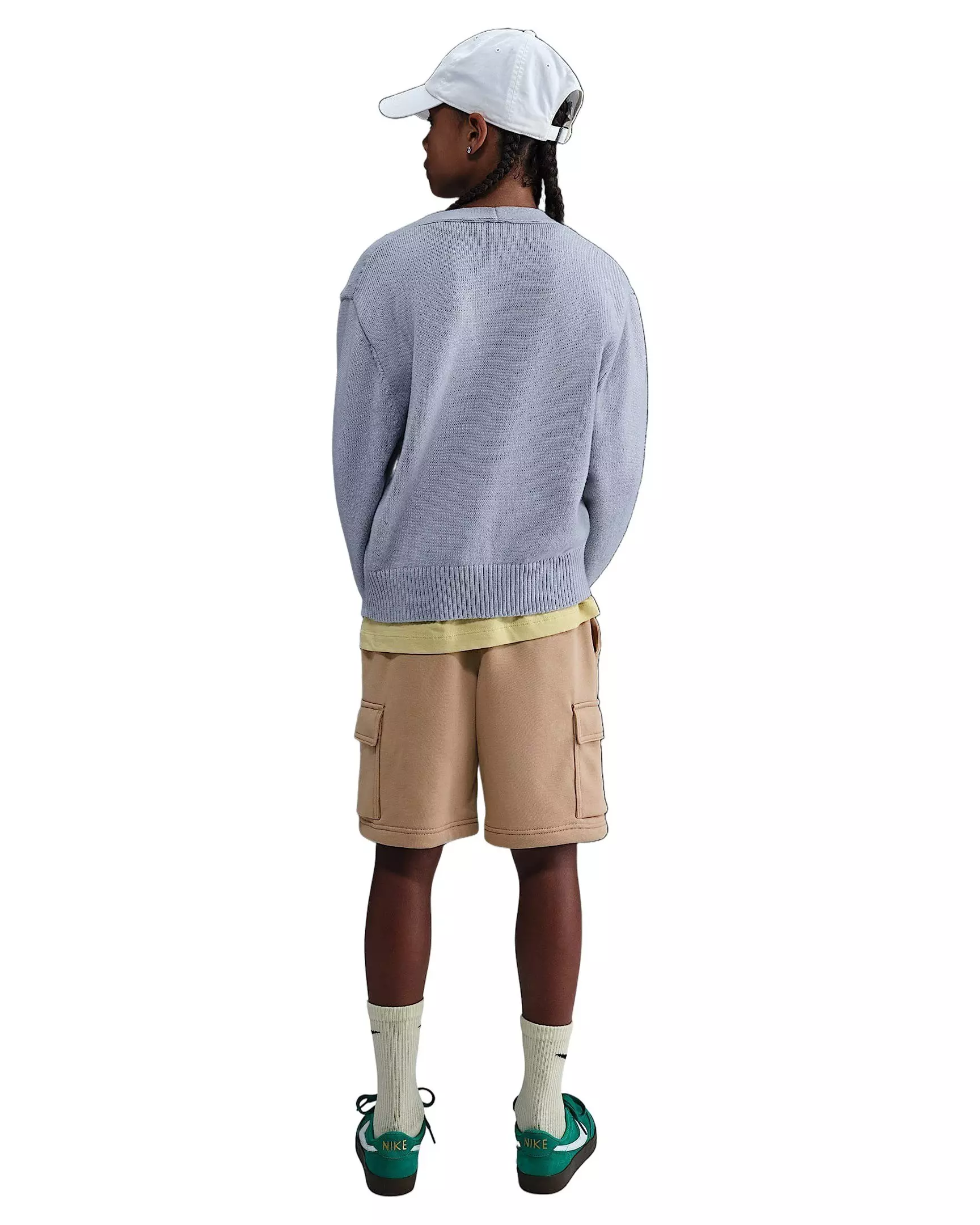 Nike Big Kids' Sportswear Club French Terry Cargo Shorts - Brown - BROWN