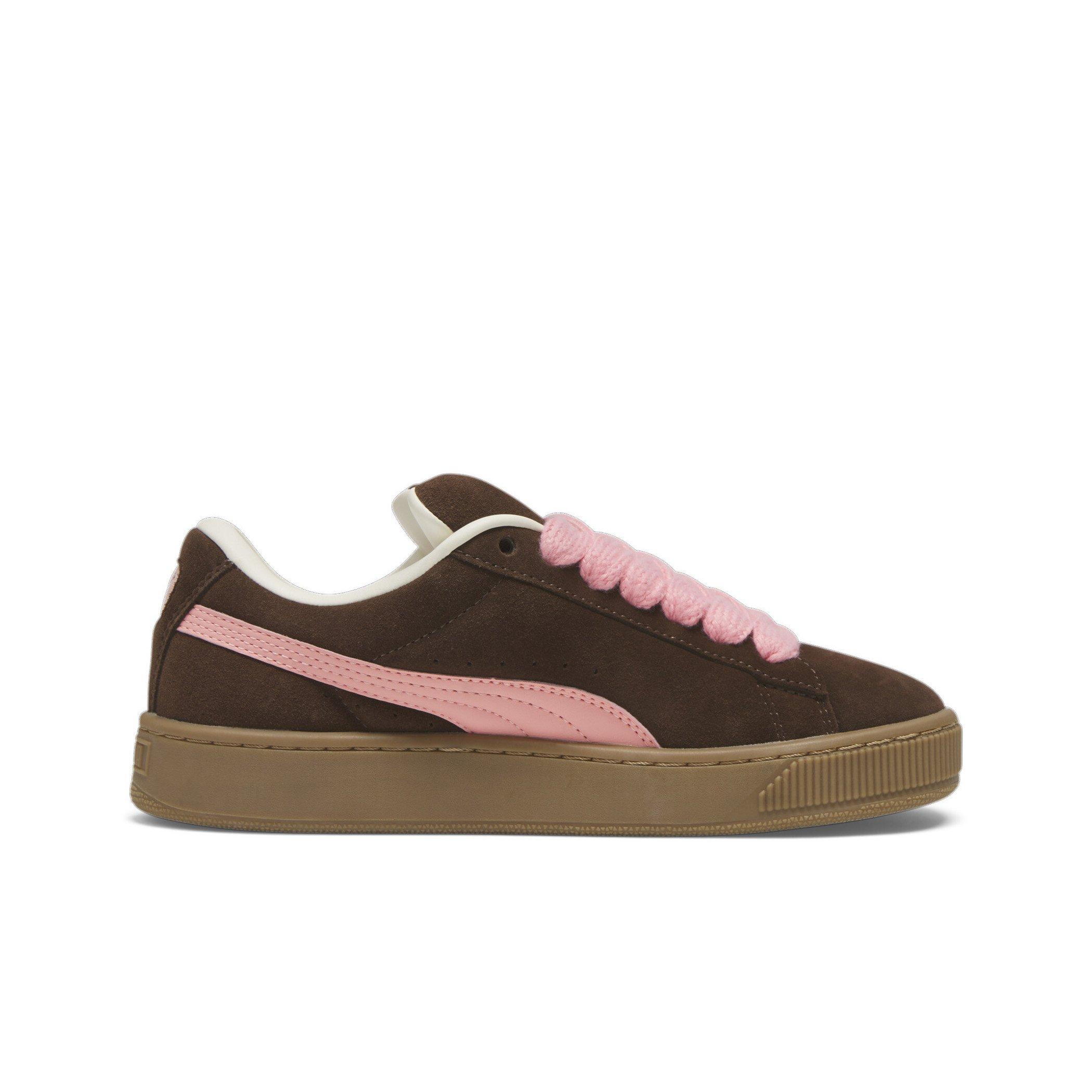 PUMA Suede XL "Chestnut Brown/Peach Smoothie/Frosted Ivory" Women's Shoe - BROWN/PEACH/IVORY Thumbnail View 1