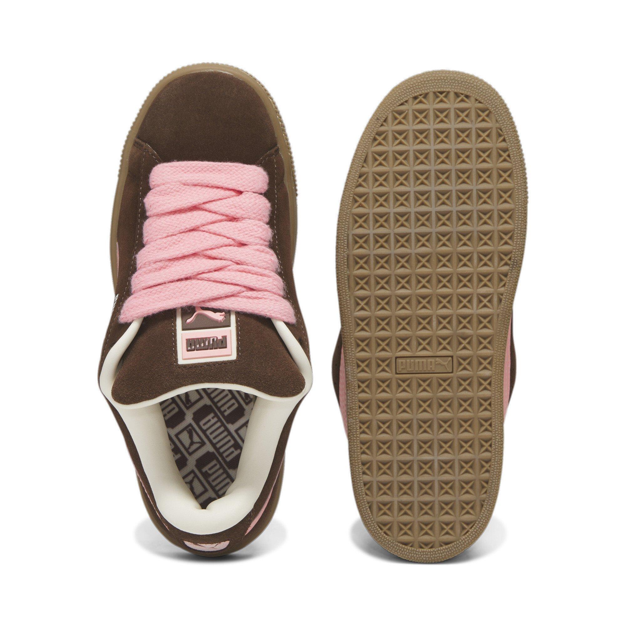 PUMA Suede XL "Chestnut Brown/Peach Smoothie/Frosted Ivory" Women's Shoe - BROWN/PEACH/IVORY Thumbnail View 3
