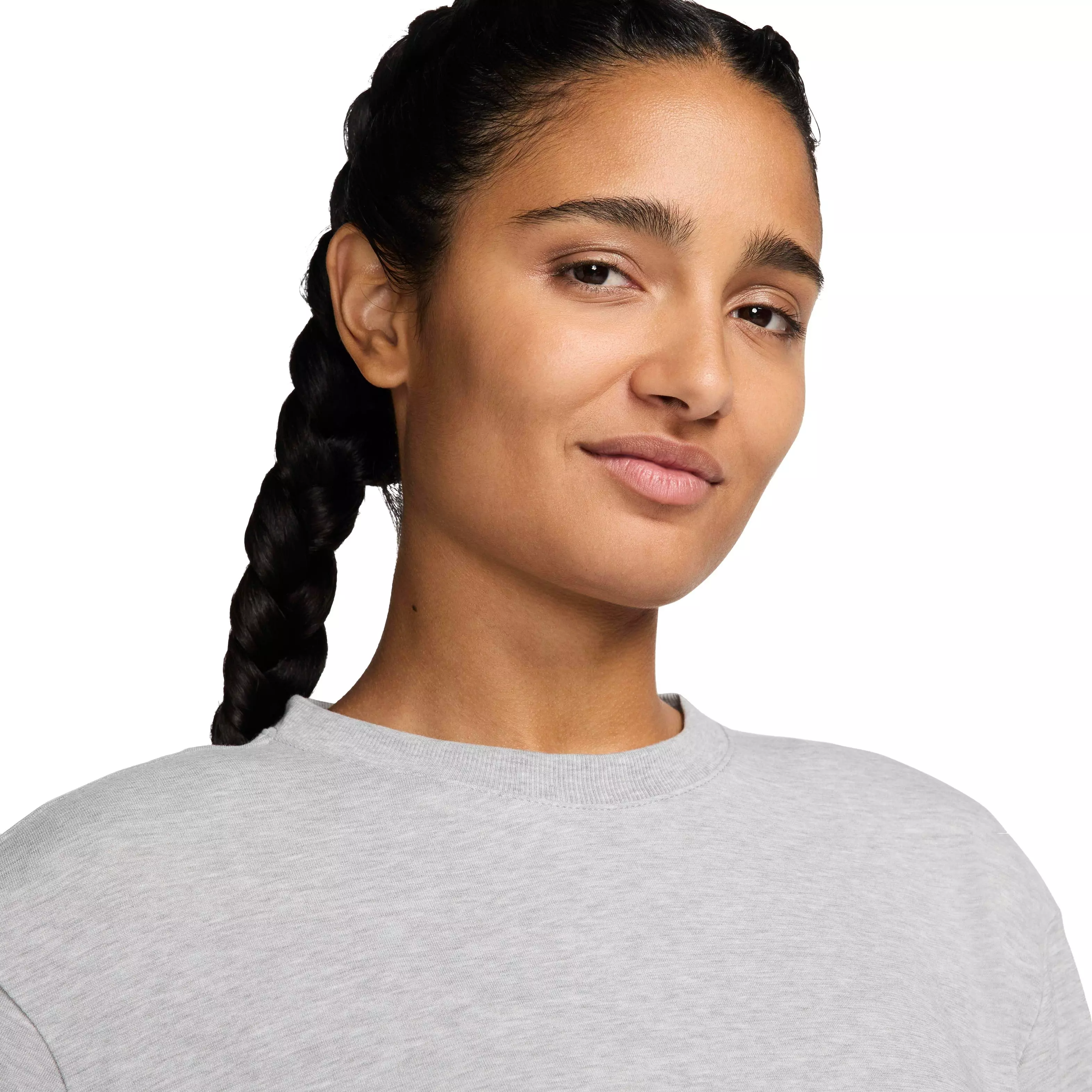 Nike Women's One Relaxed Dri-FIT Short-Sleeve Top -Smoke Grey - SMOKE GREY