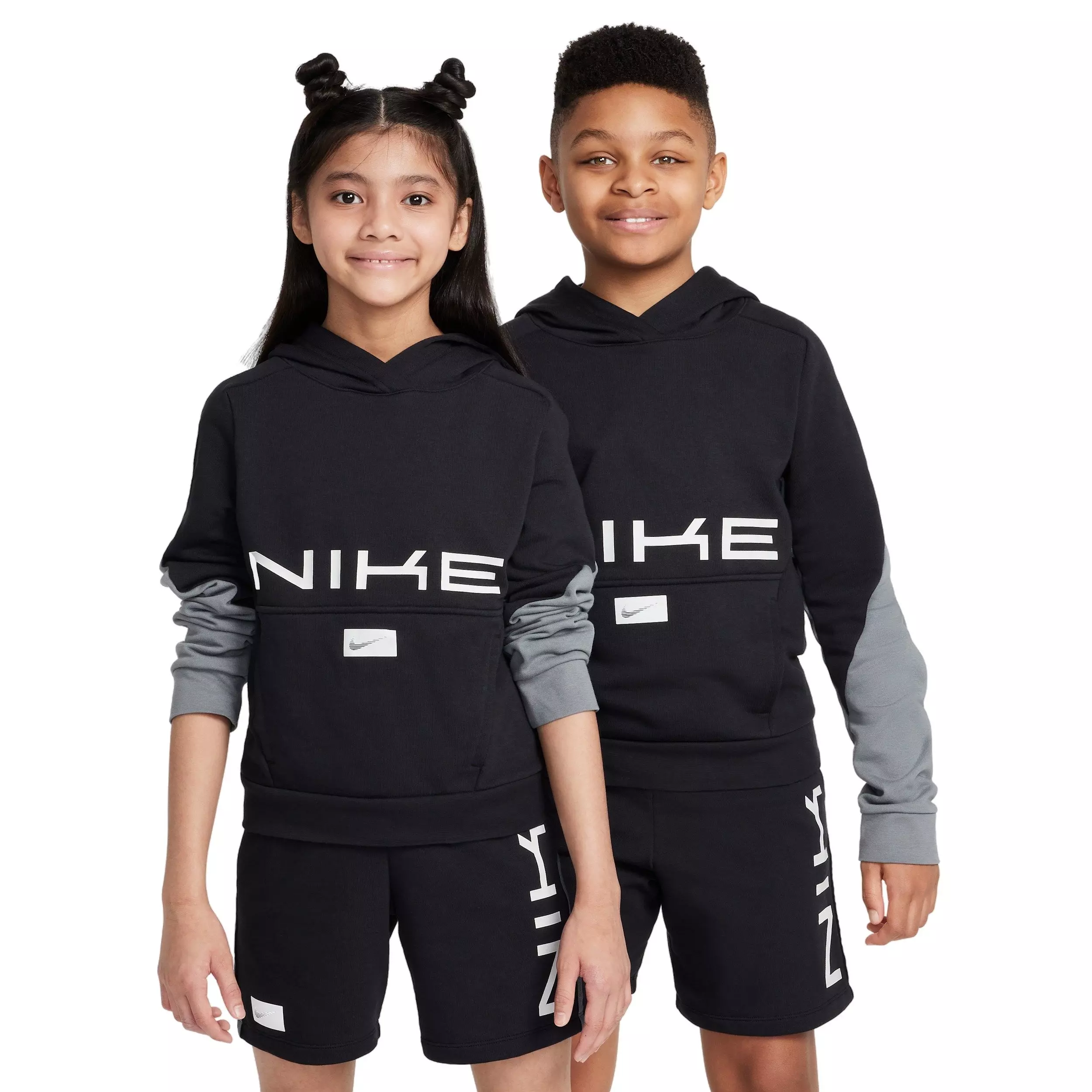 Nike Big Kids' Multi Dri-FIT Fleece Pullover Hoodie - Black - BLACK