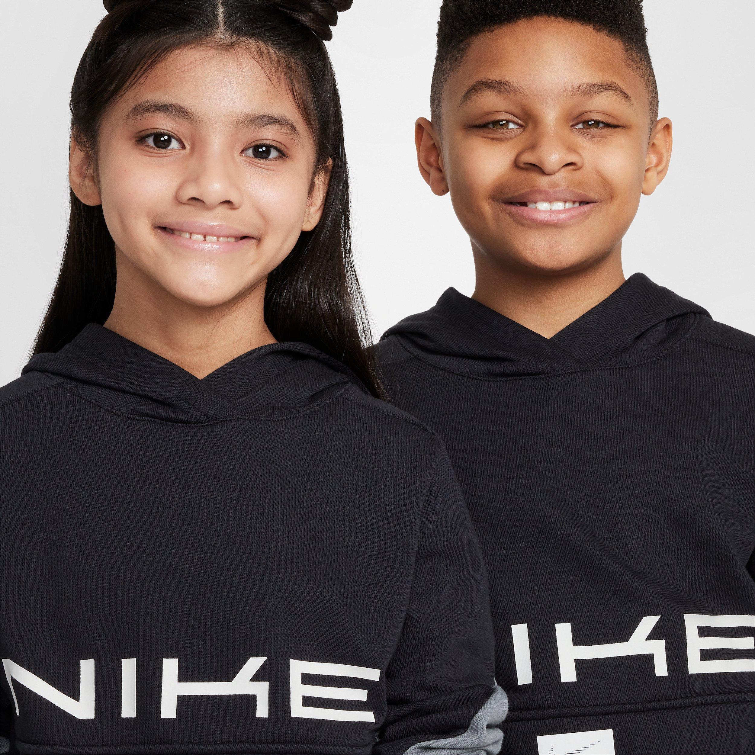 Nike Multi Dri-FIT Fleece Big Kids' Black Pullover Hoodie