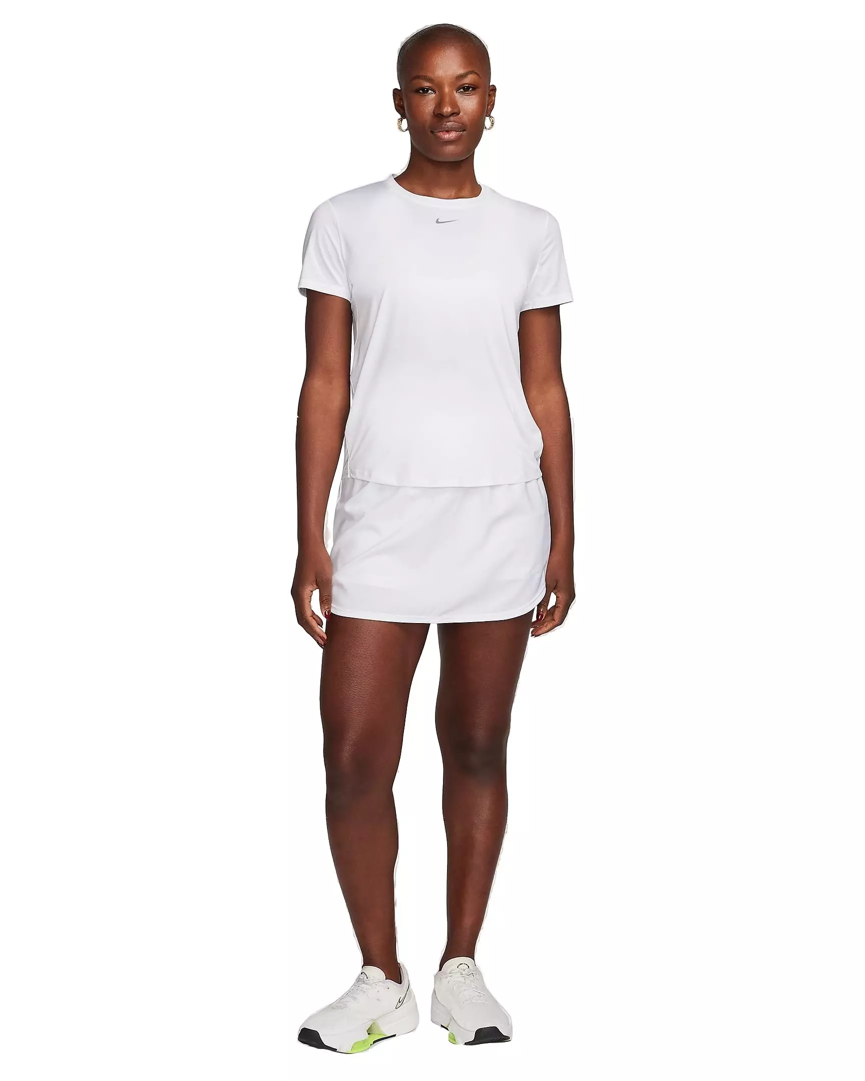 Nike Women's One Classic Dri-FIT Short-Sleeve Standard Top - WHITE/BLACK