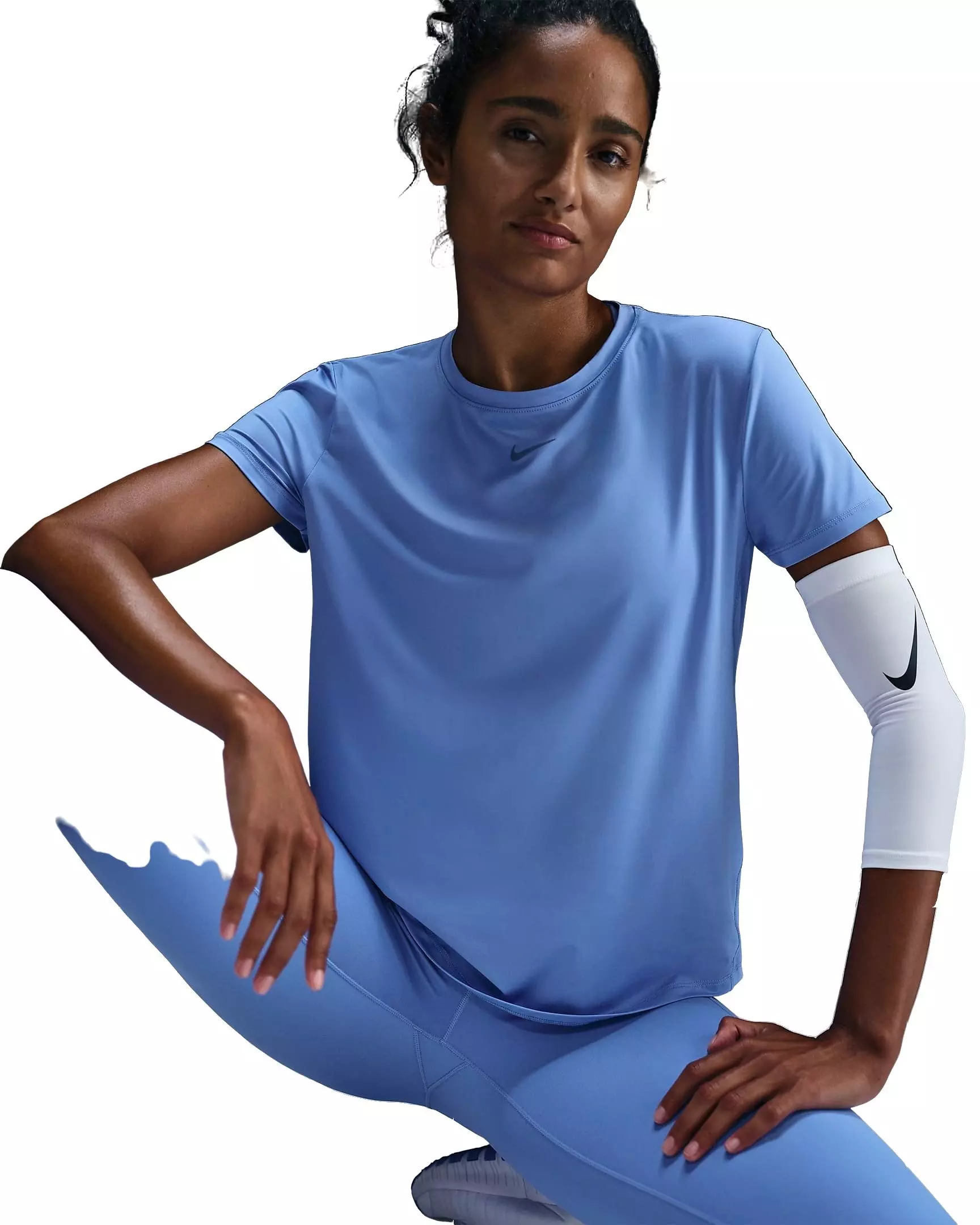 Nike Women's One Classic Dri-FIT Short-Sleeve Standard Top - ROYAL/BLACK