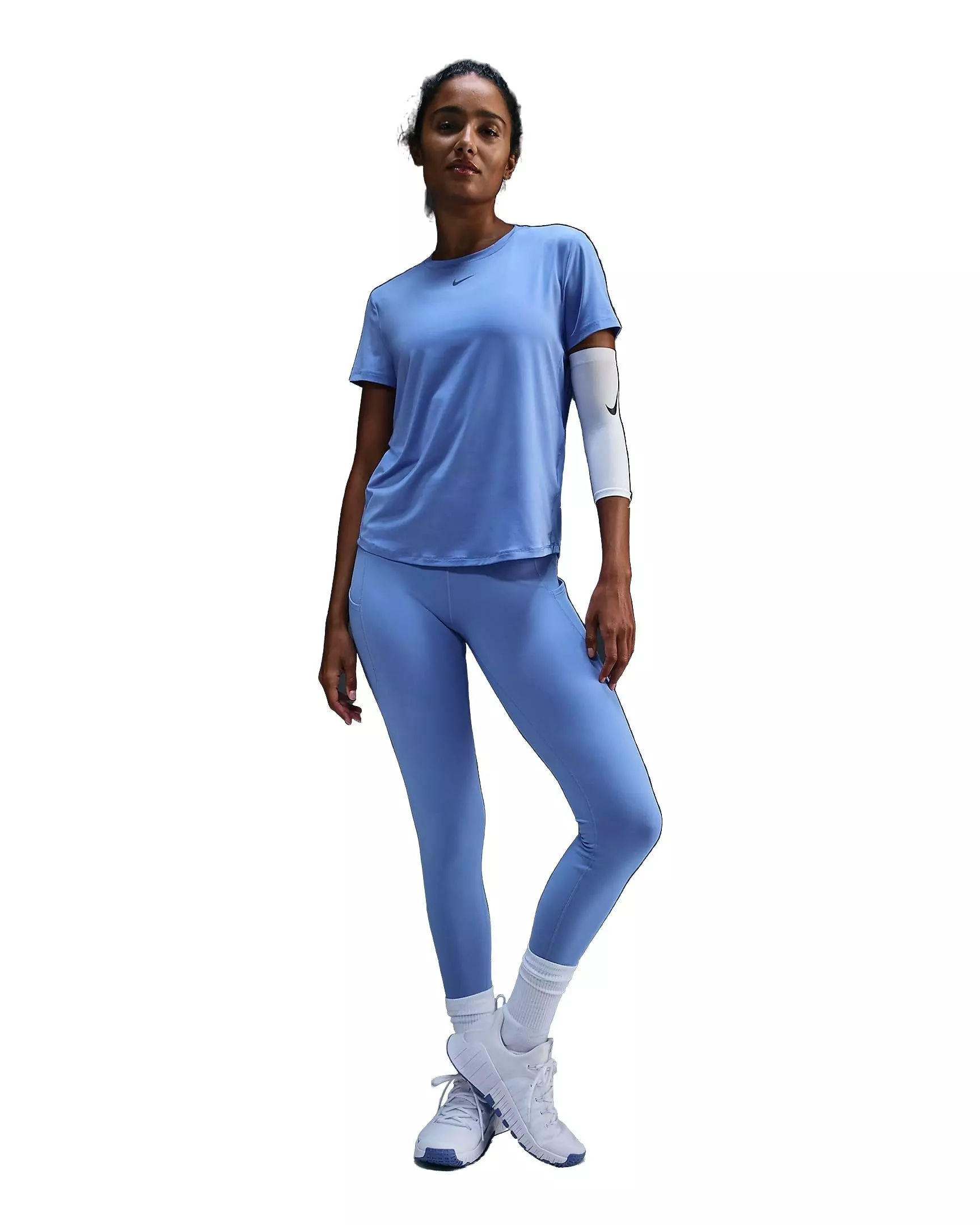 Nike Women's One Classic Dri-FIT Short-Sleeve Standard Top - ROYAL/BLACK