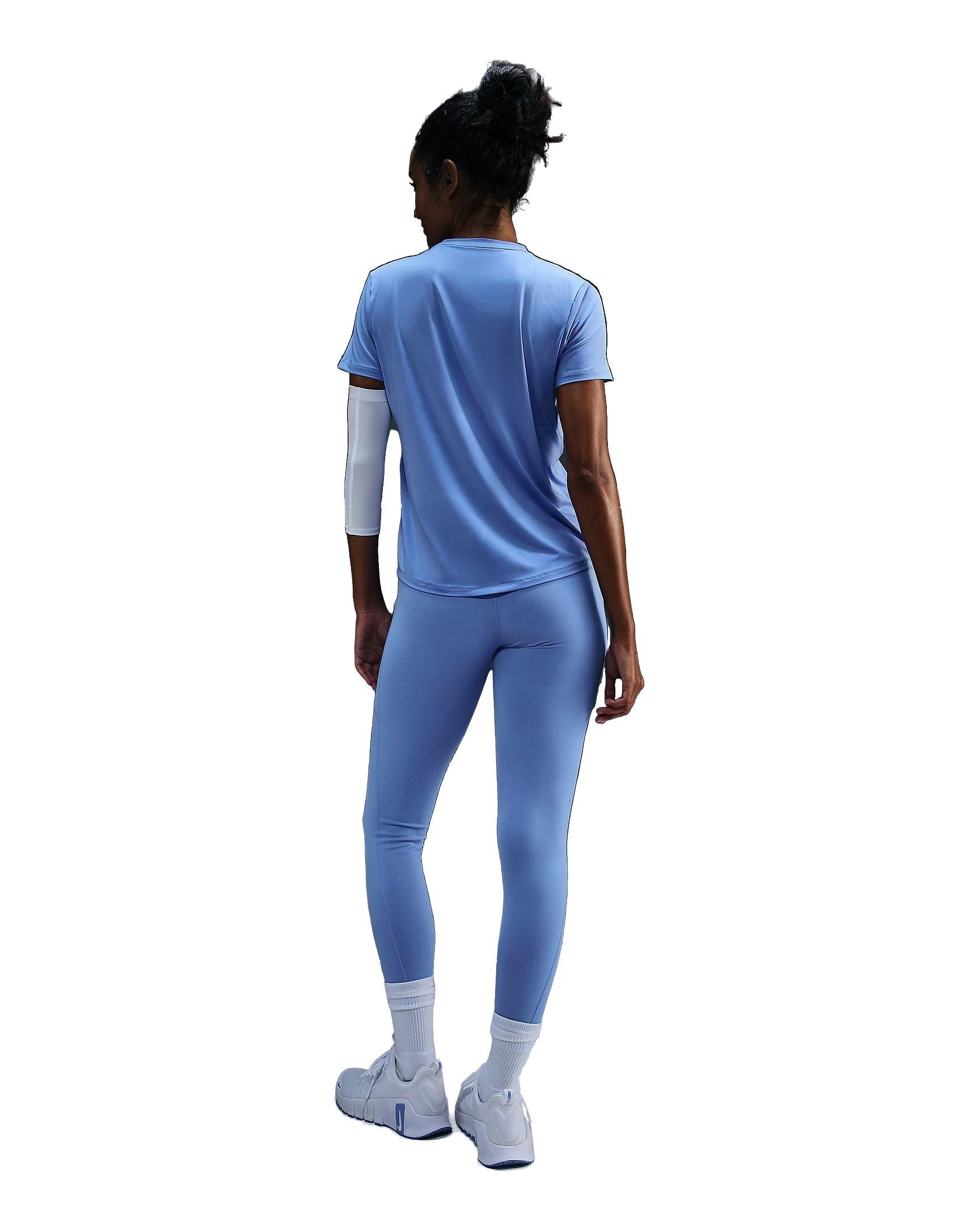 Nike Women's One Classic Dri-FIT Short-Sleeve Standard Top - ROYAL/BLACK Thumbnail View 5