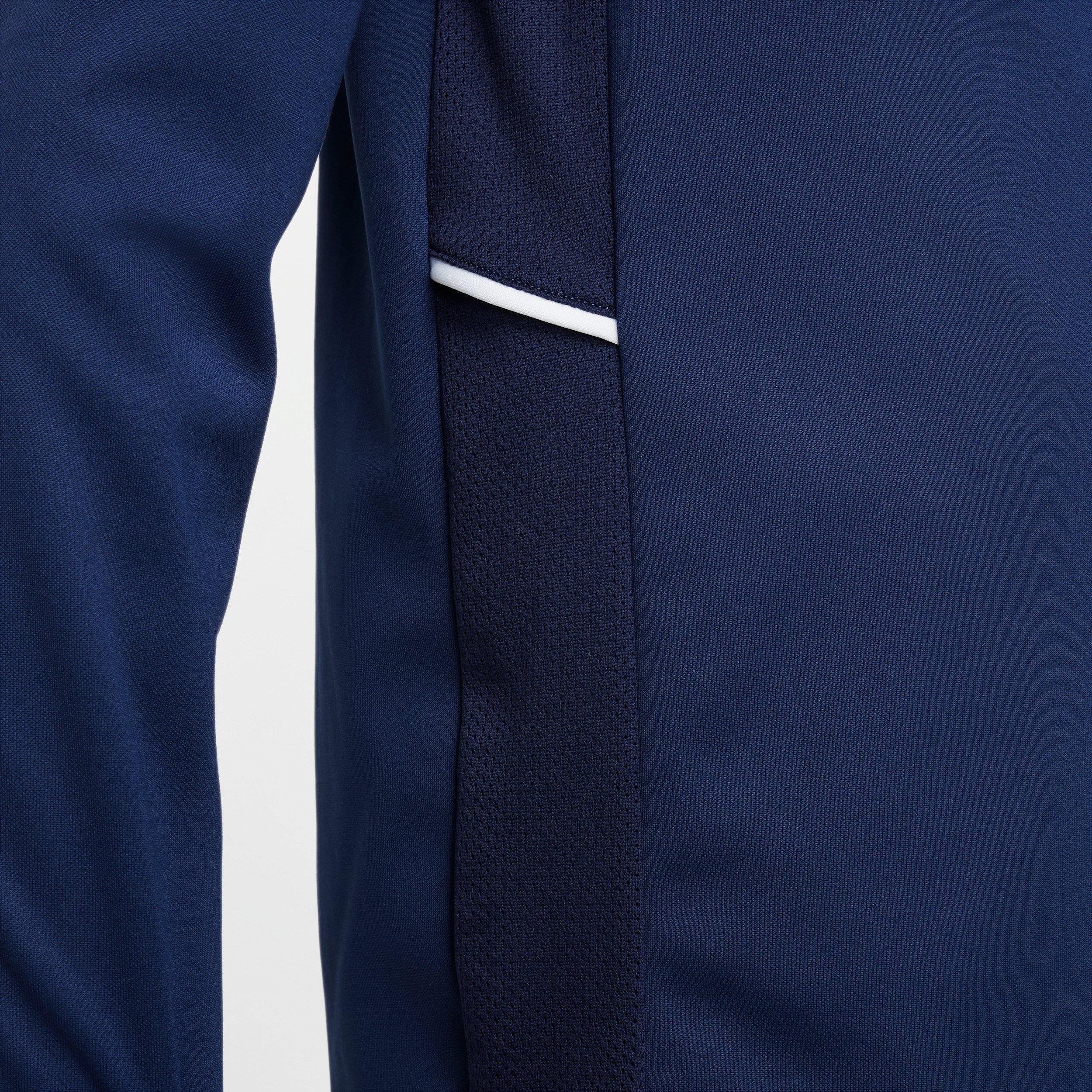 Nike Academy Dri-FIT Long-Sleeve Big Kids' Blue 1/4 Zip Soccer Drill Top