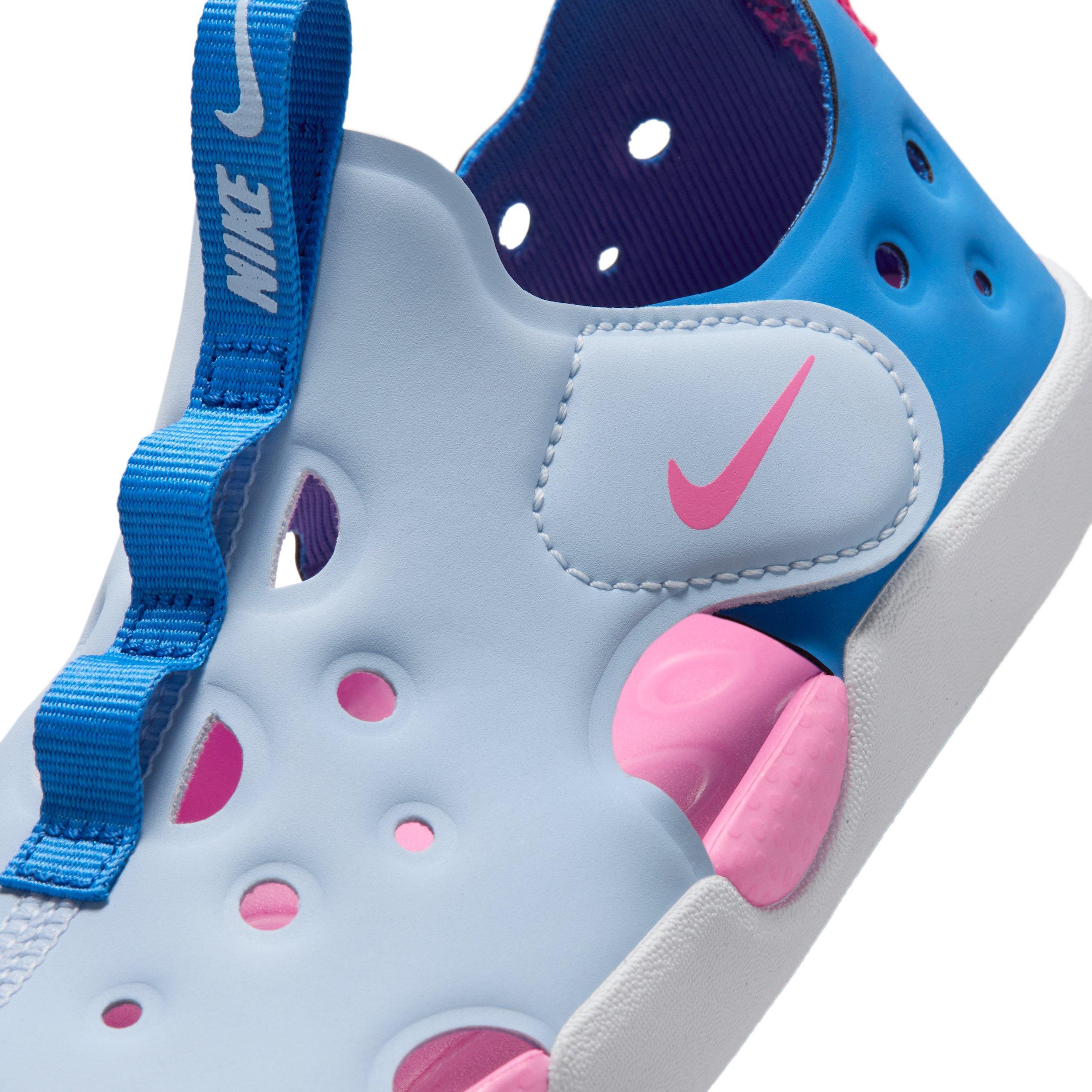Nike Sunray Protect 4 "Hydrogen Blue/Blue Crystal/White/Pink Glow" Preschool Boys' Shoe - BLUE/BLUE/WHITE/PINK Thumbnail View 7