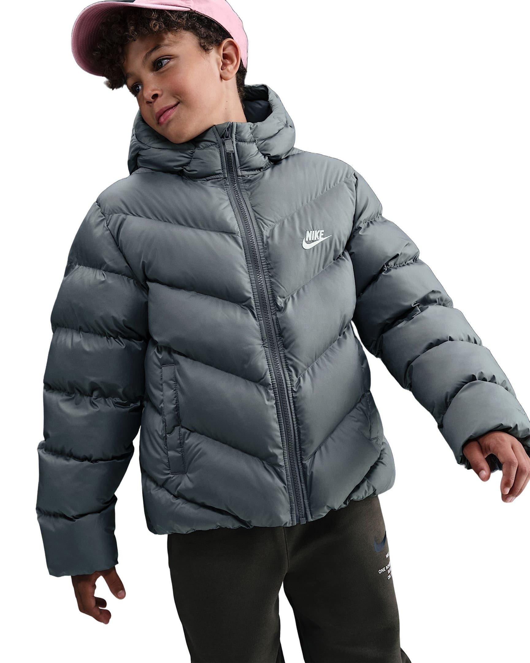 Nike Sportswear All Day Play Therma-FIT Loose-Fit Big Kids' Grey Puffer Jacket