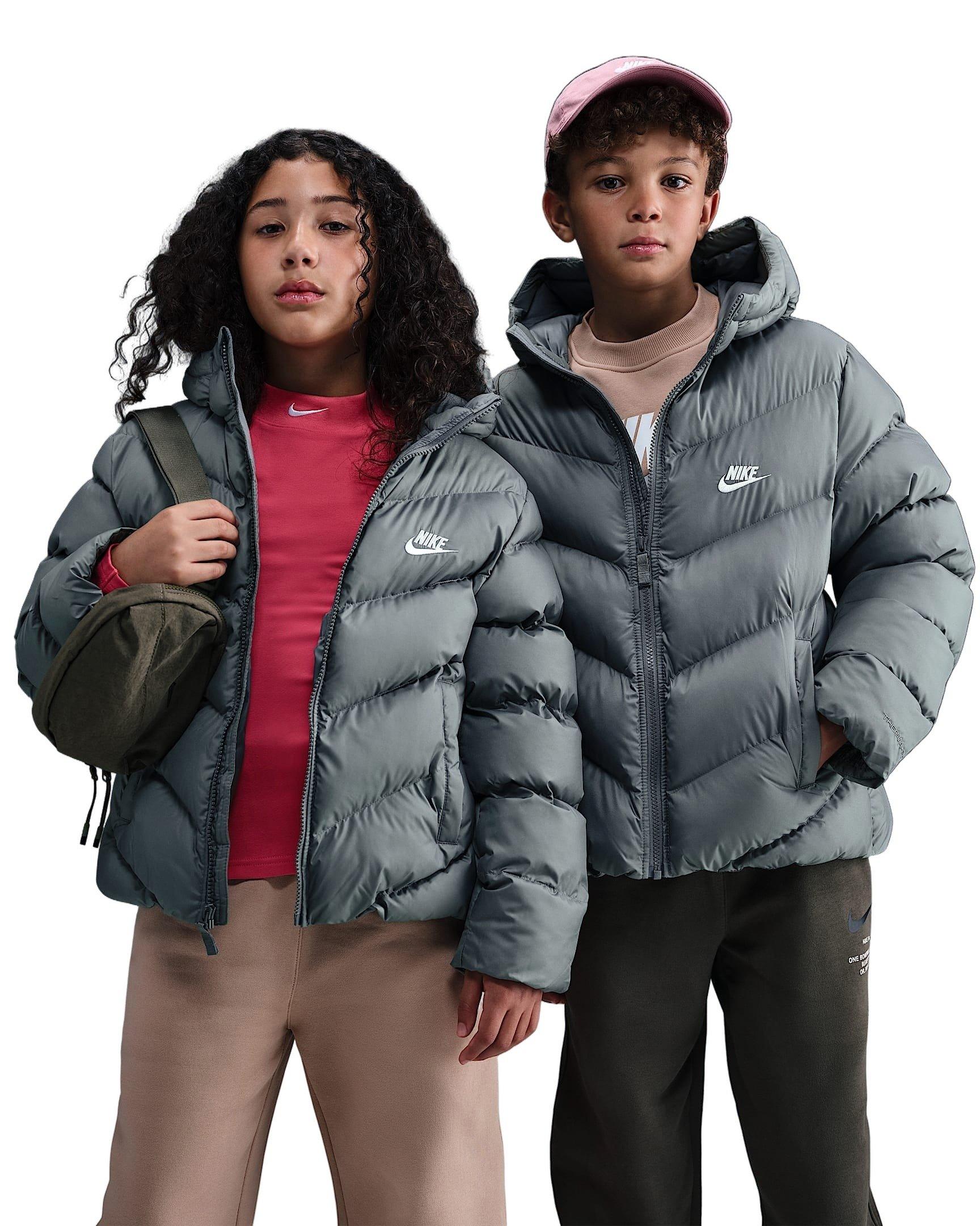 Nike Sportswear All Day Play Therma-FIT Loose-Fit Big Kids' Grey Puffer Jacket