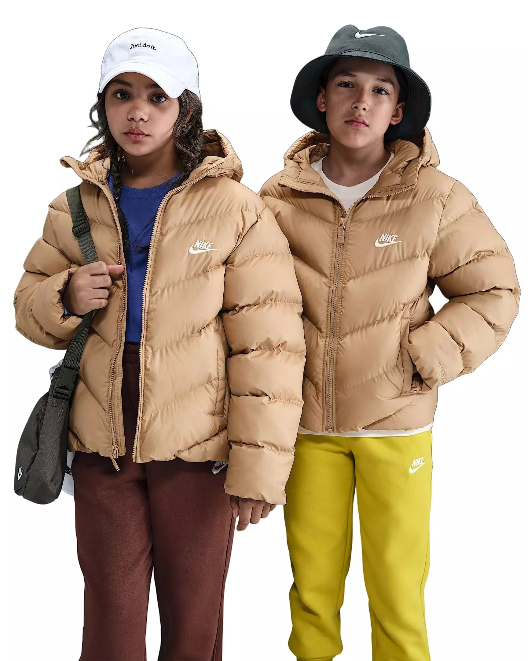 Nike Big Kids' Sportswear All Day Play Therma-FIT Loose-Fit Puffer Jacket - Brown - BROWN