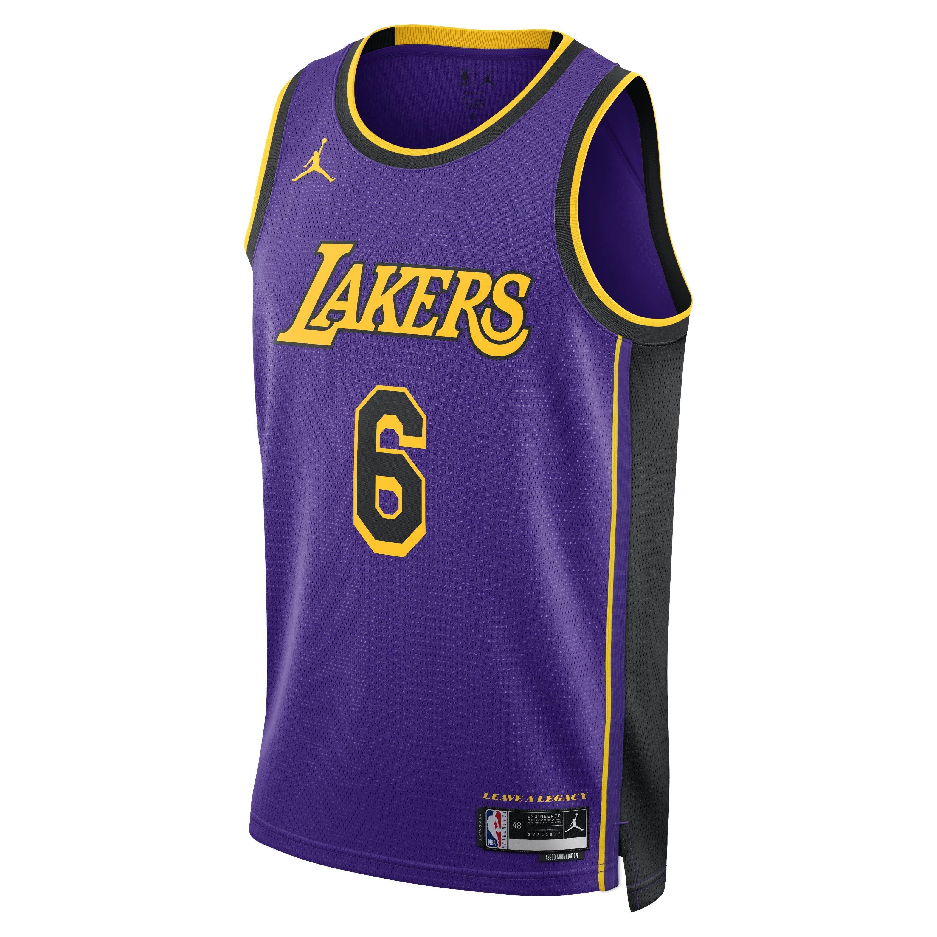 NEW LA Lakers Lebron James Nike City Lore Swingman Jersey Purple YOUTH  Large L