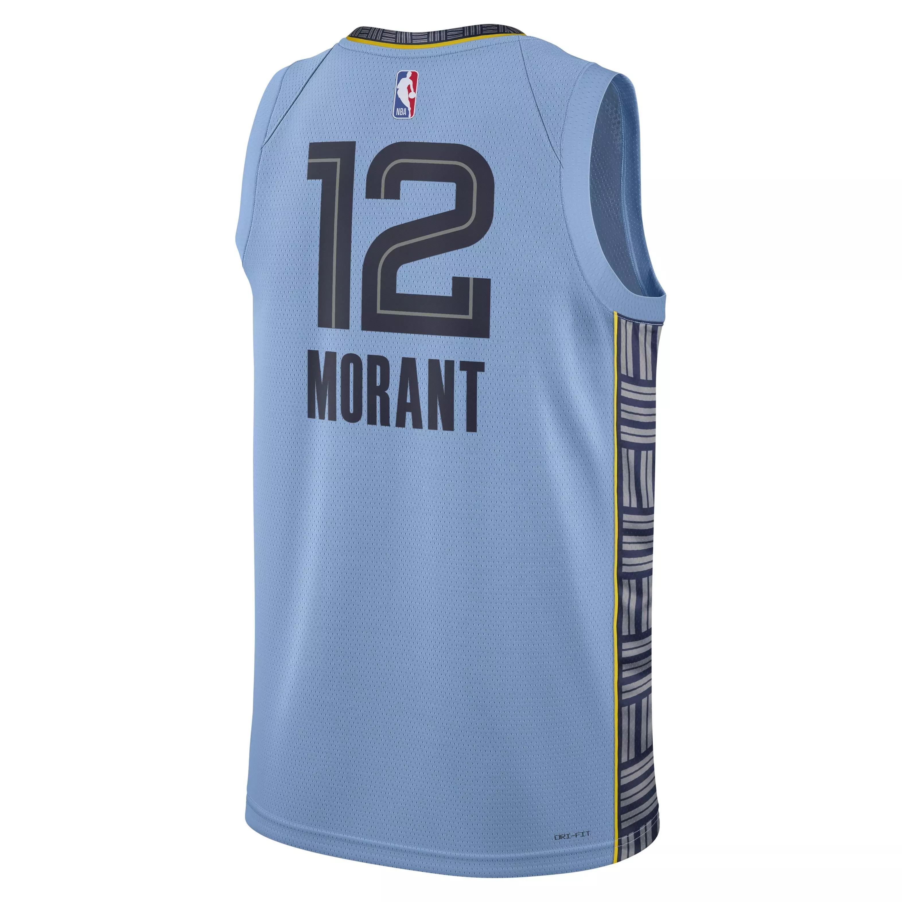 Jordan Men's Memphis Grizzlies Dri-FIT NBA Statement Swingman Jersey-Lt Blue/Morant - LT BLUE/MORANT