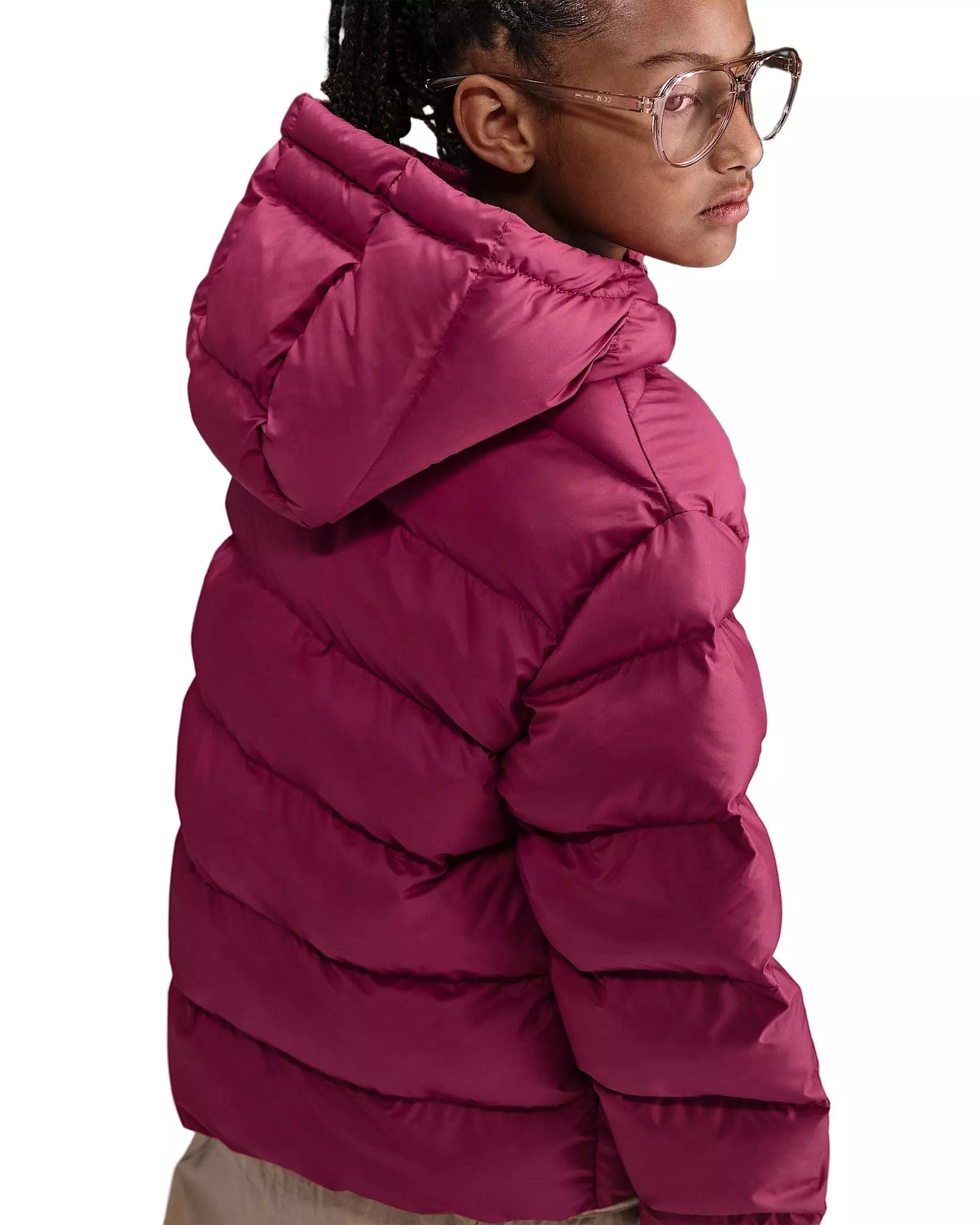 Nike Big Kids' Sportswear All Day Play Therma-FIT Loose-Fit Puffer Jacket - Pink - PURPLE