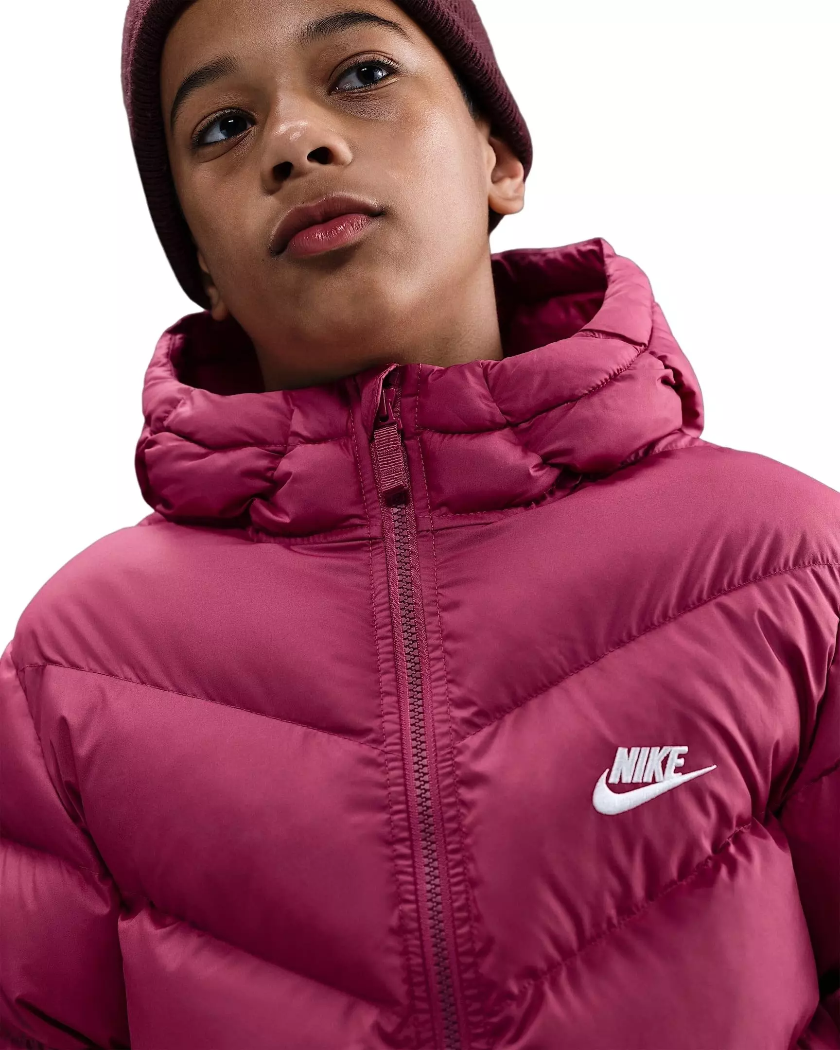 Nike Big Kids' Sportswear All Day Play Therma-FIT Loose-Fit Puffer Jacket - Pink - PURPLE
