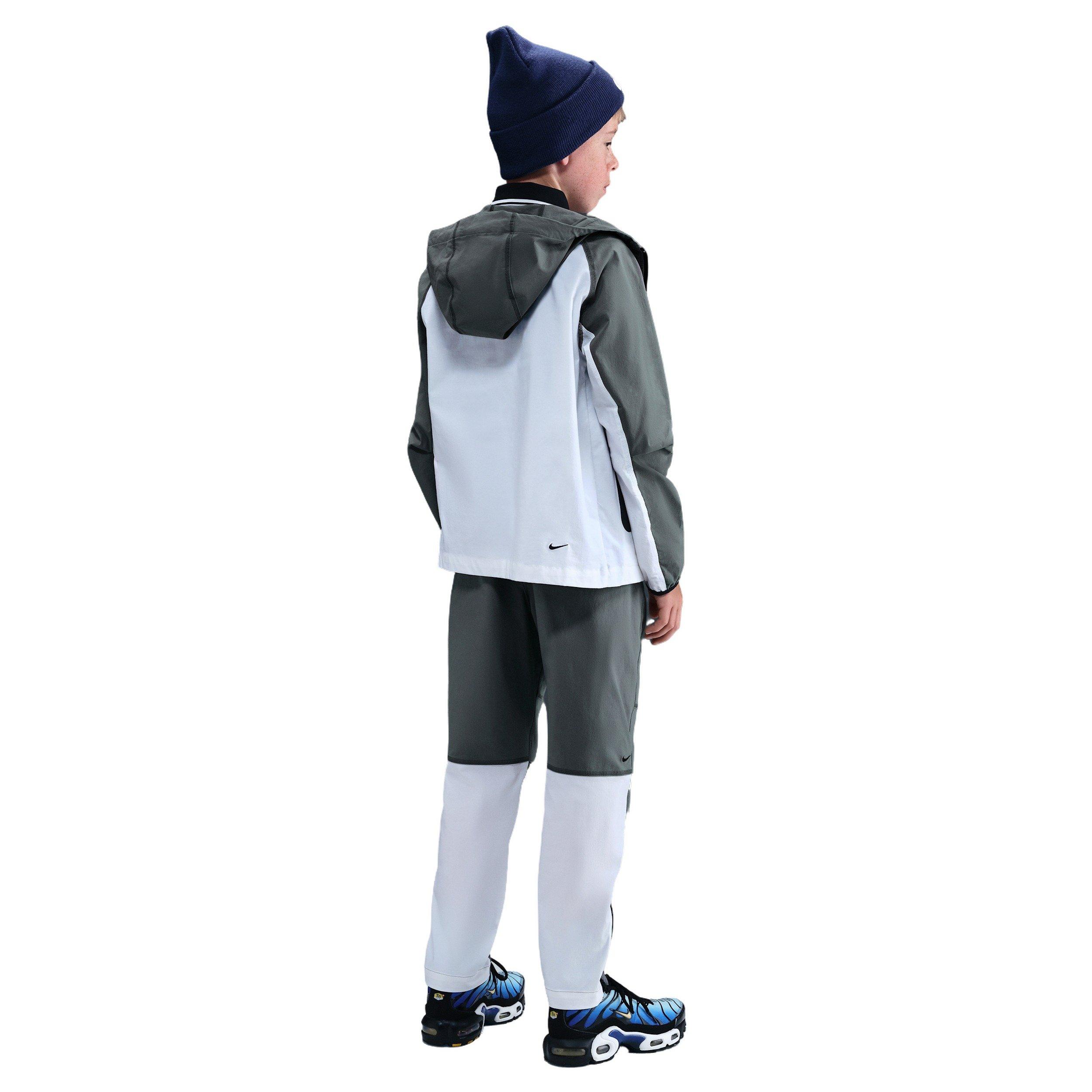 Nike Tech Woven Big Boys' White/Grey Jacket