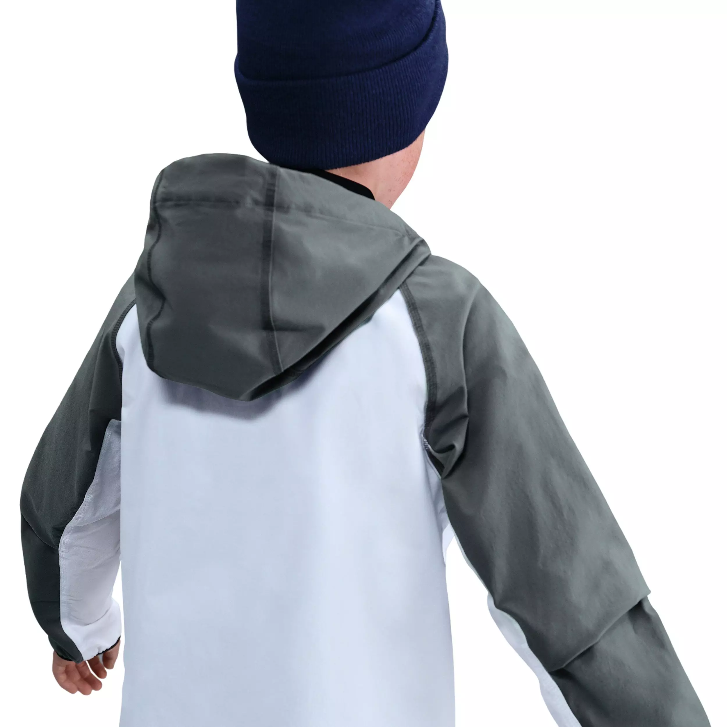 Nike Big Boys' Tech Woven Jacket - White/Grey - WHITE/GREY