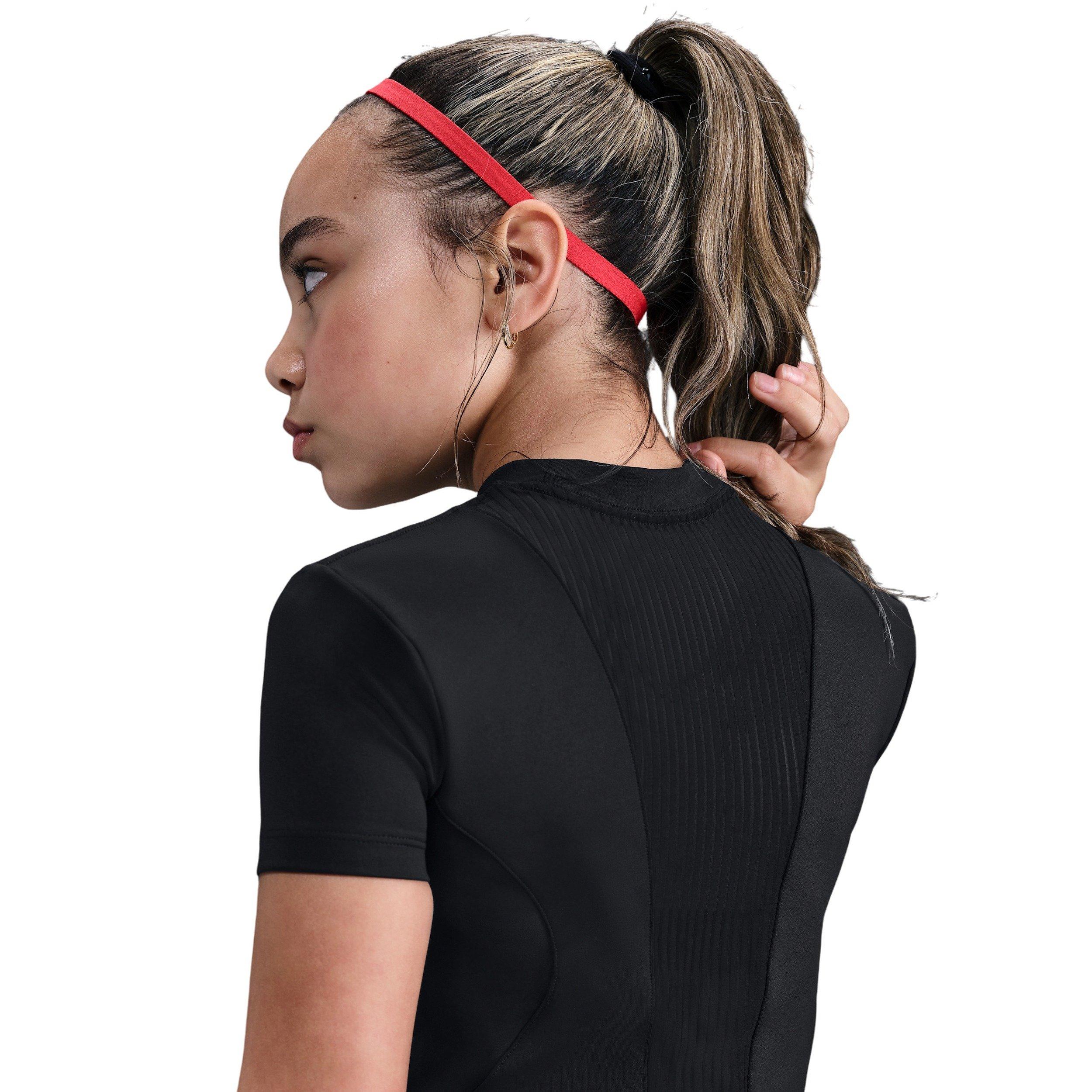 Nike Pro Dri-FIT Short Sleeve Big Girls' Black Top