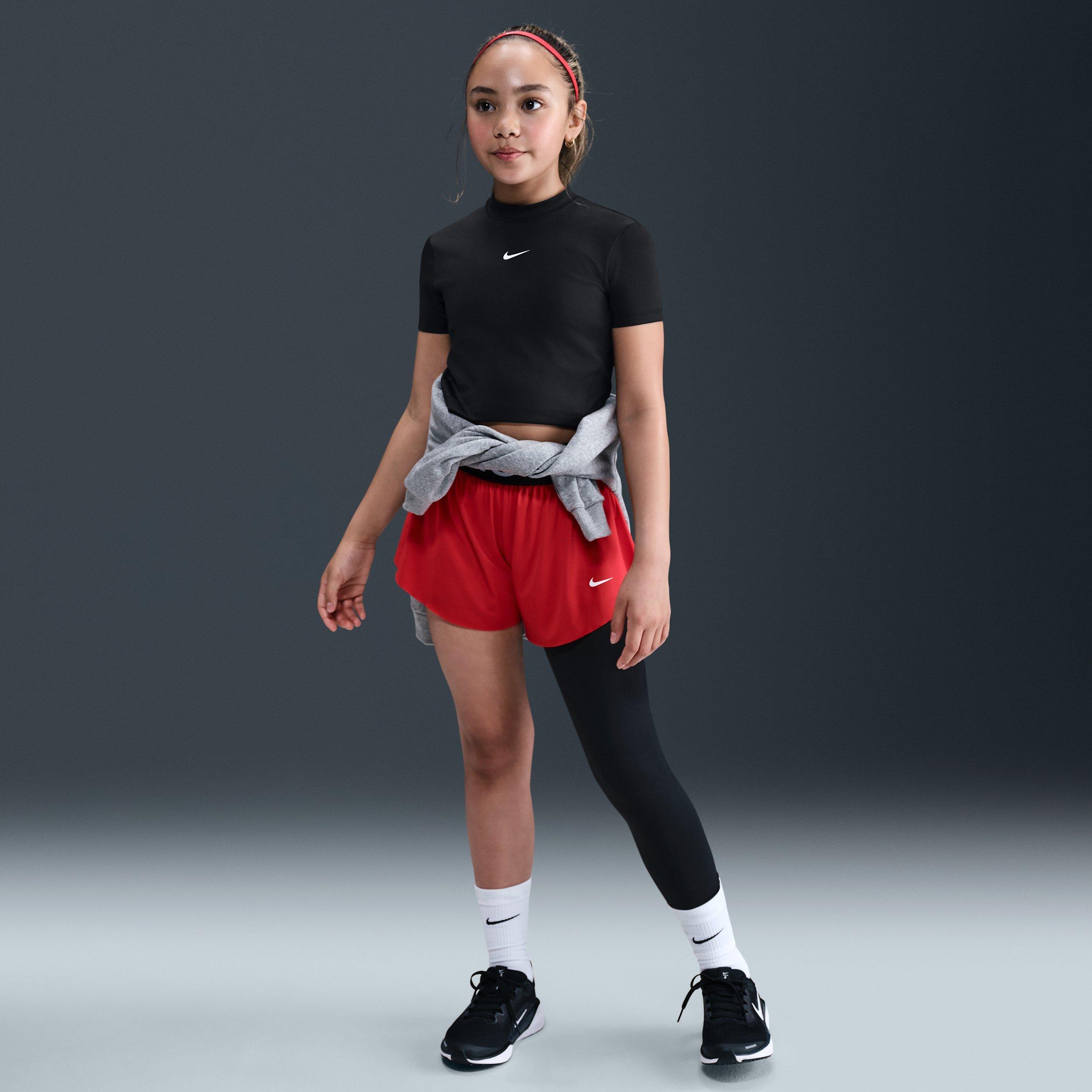 Nike Pro Dri-FIT Short Sleeve Big Girls' Black Top