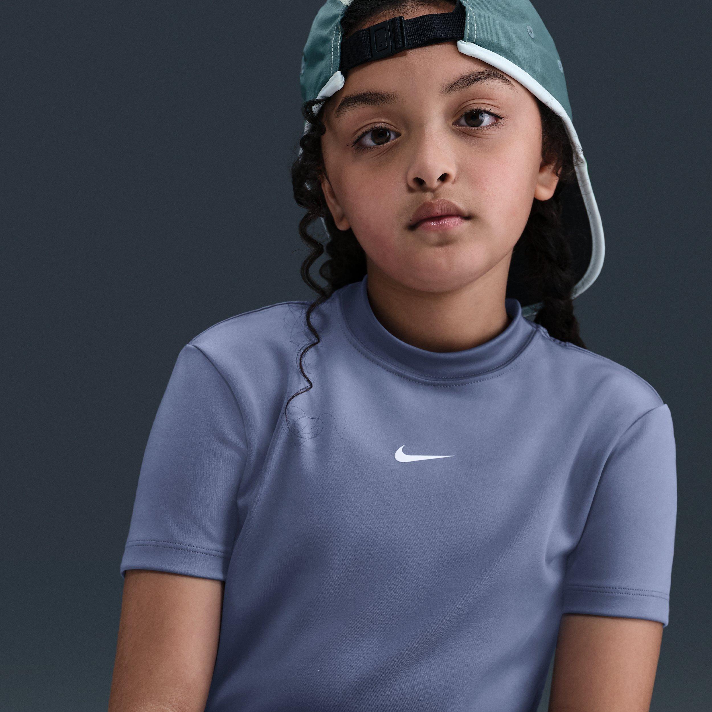 Nike Pro Dri-FIT Short Sleeve Big Girls' Blue Top