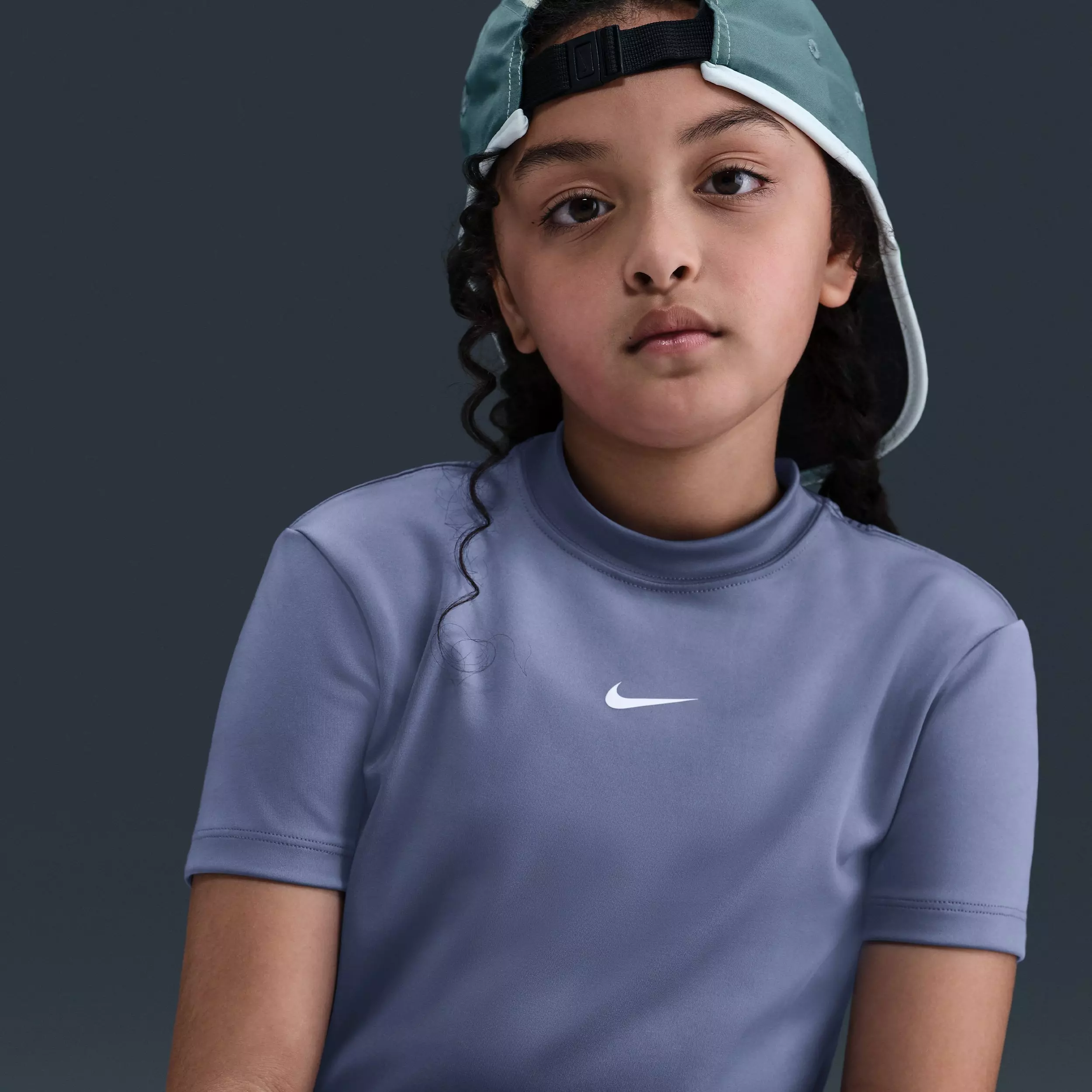 Nike Big Girls' Pro Dri-FIT Short Sleeve Top - Blue - BLUE