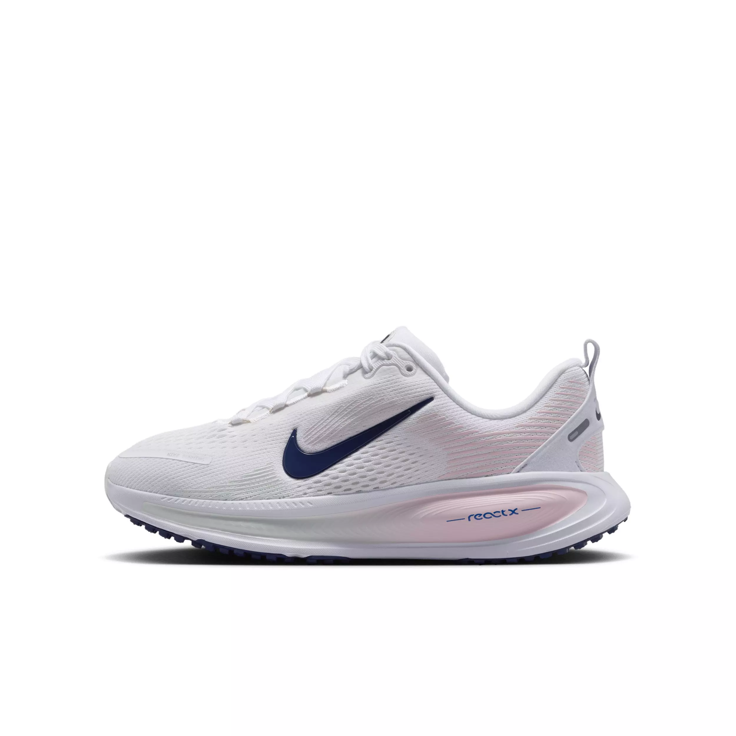 Nike Vomero 18 "White/Football Grey/Barely Green/Midnight Navy" Grade School Girls' Running Shoe - WHITE/GREY/GREEN/NAVY