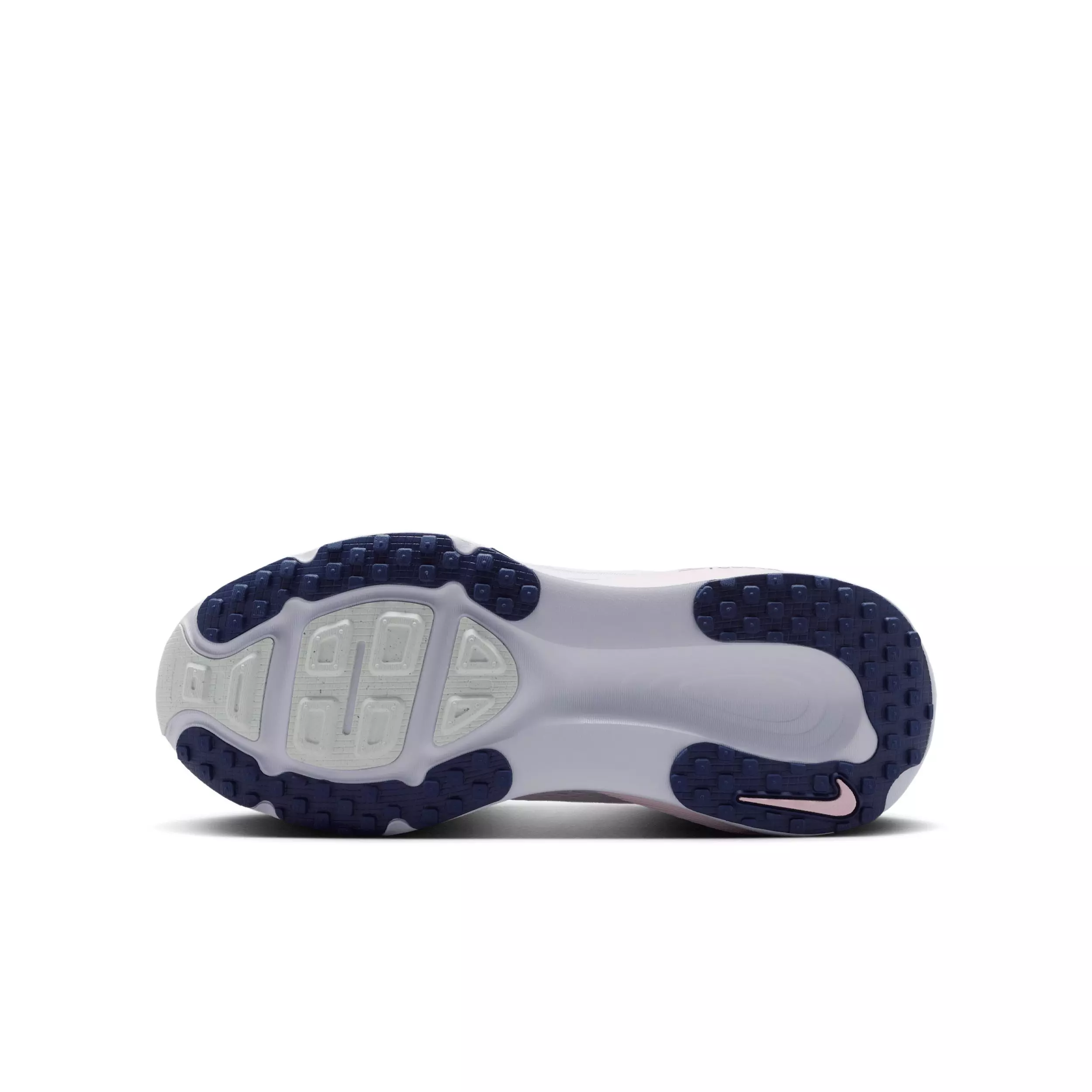 Nike Vomero 18 "White/Football Grey/Barely Green/Midnight Navy" Grade School Girls' Running Shoe - WHITE/GREY/GREEN/NAVY