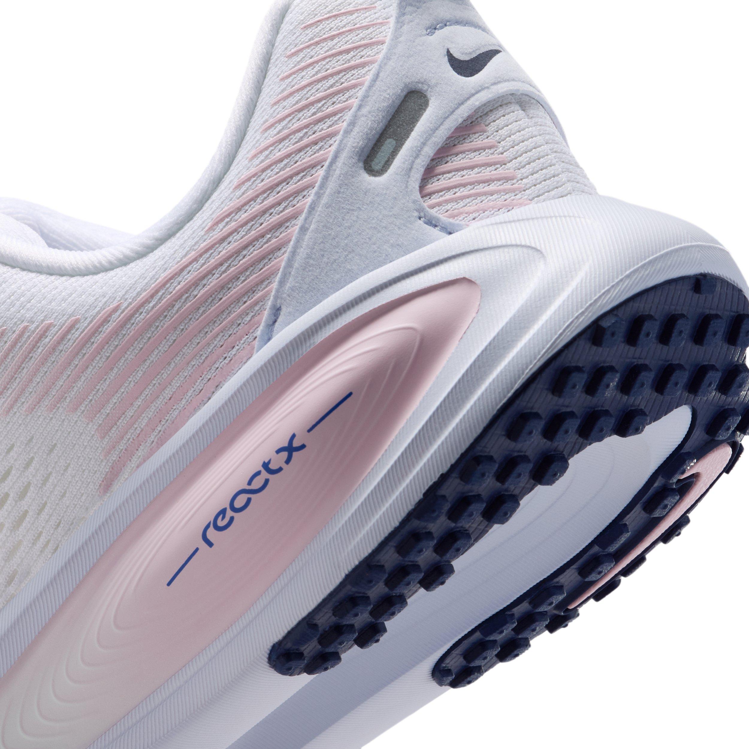 Nike Vomero 18 "White/Football Grey/Barely Green/Midnight Navy" Grade School Girls' Running Shoe - WHITE/GREY/GREEN/NAVY Thumbnail View 8