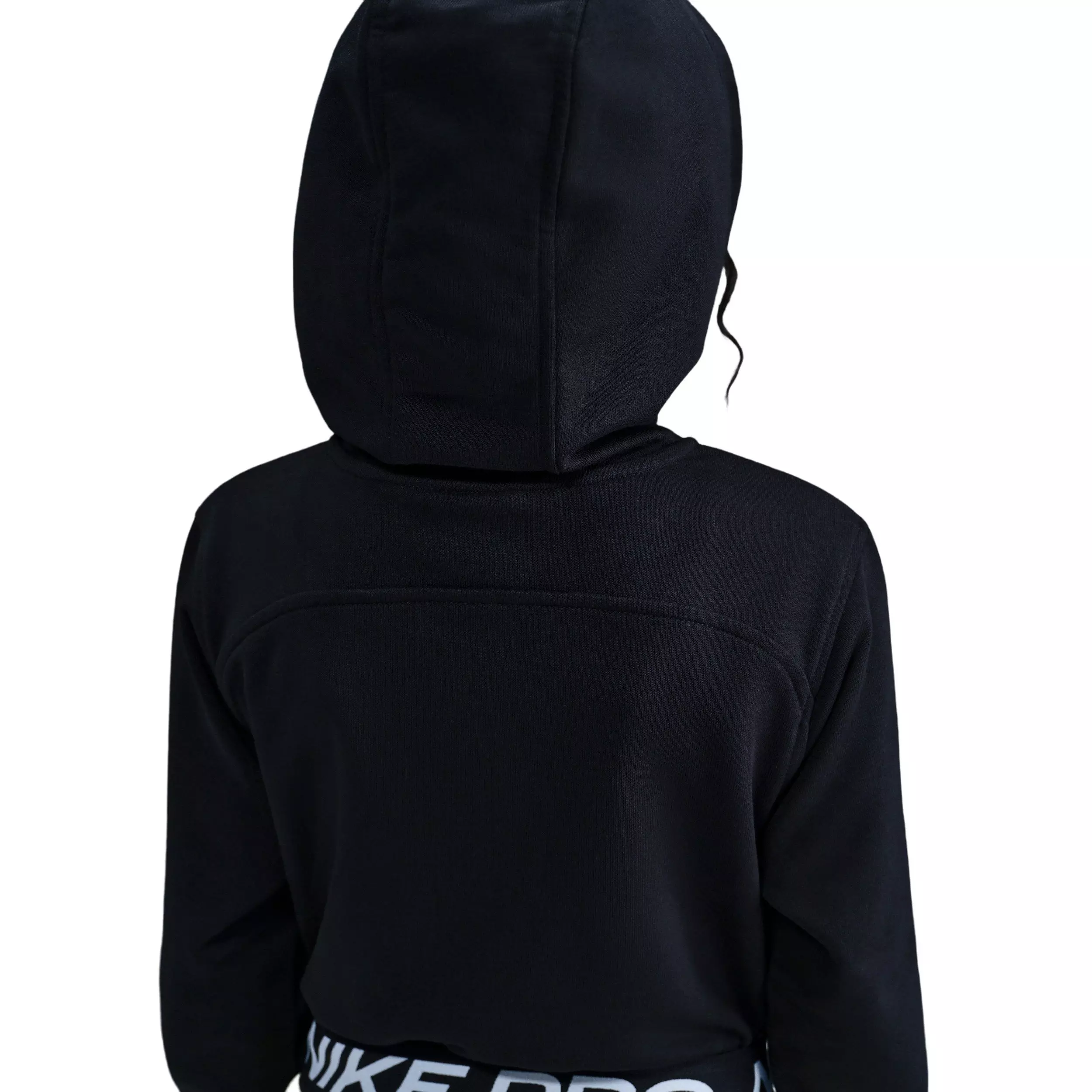 Nike Big Girls' Pro Fleece Dri-FIT Full Zip Hooded Jacket - Black - BLACK