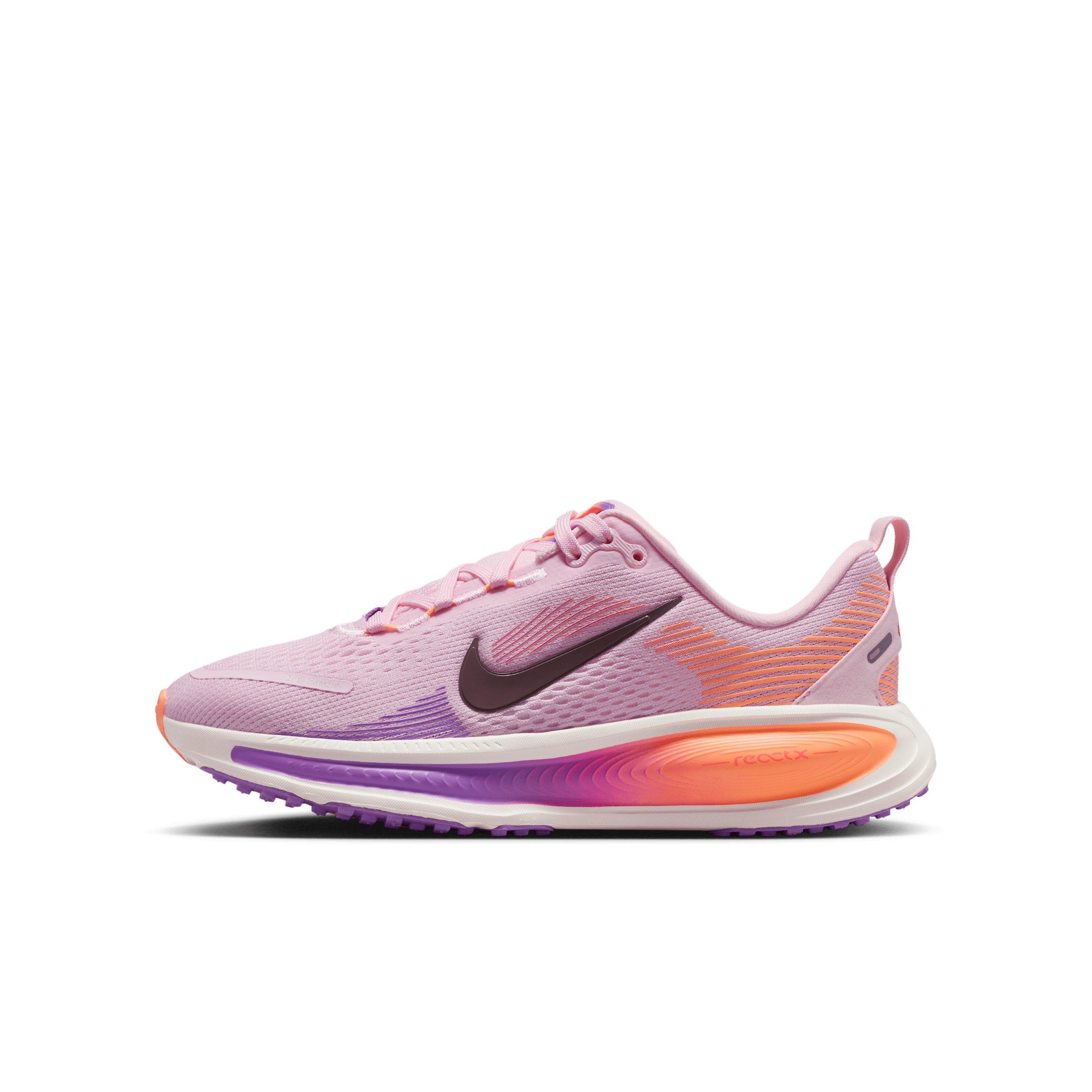 Nike Vomero 18 Grade School Girls' "Pink Foam/Bright Violet/Sail/Tattoo" Running Shoe