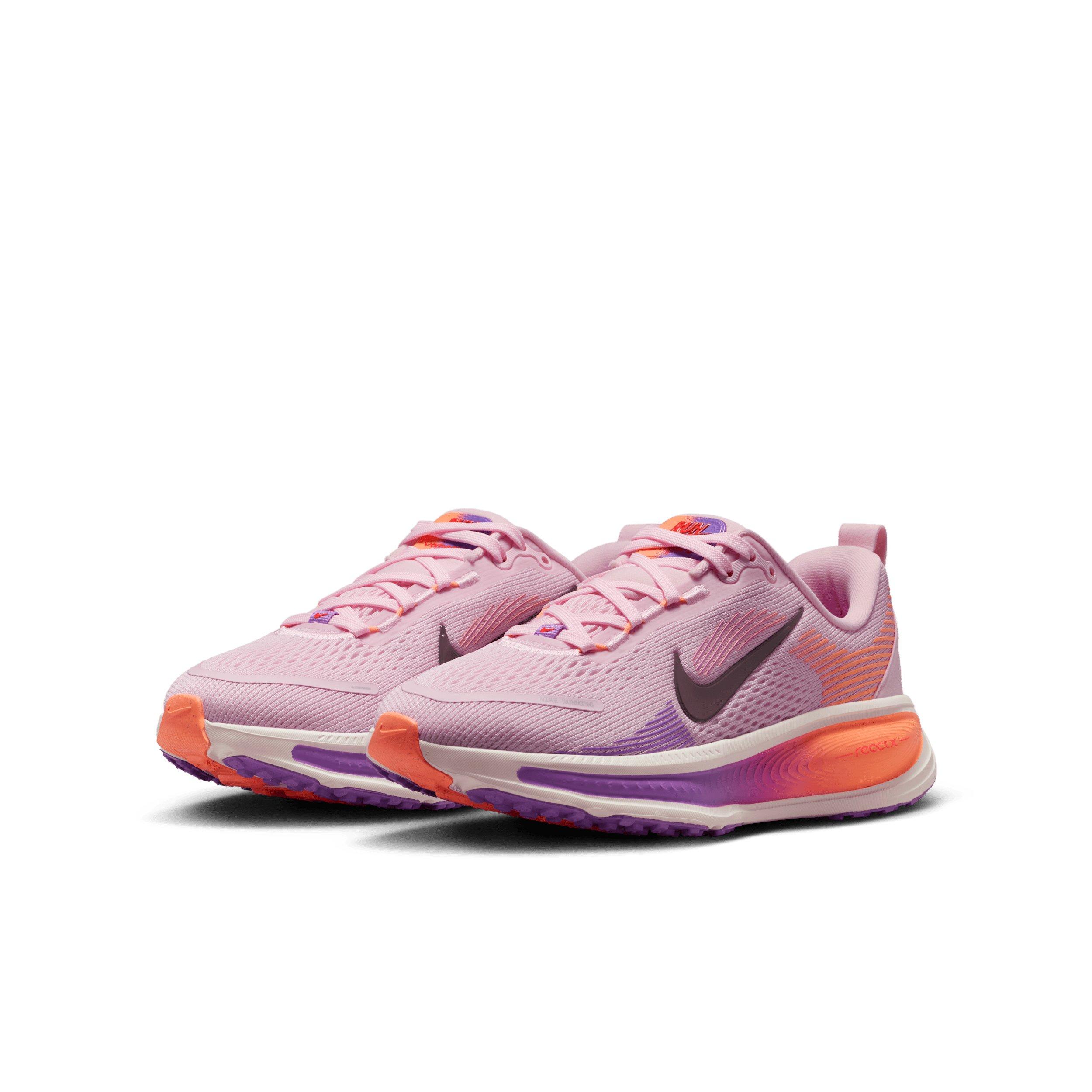 Nike Vomero 18 "Pink Foam/Bright Violet/Sail/Tattoo" Grade School Girls' Running Shoe - PINK/VIOLET/SAIL/TATTOO Thumbnail View 3
