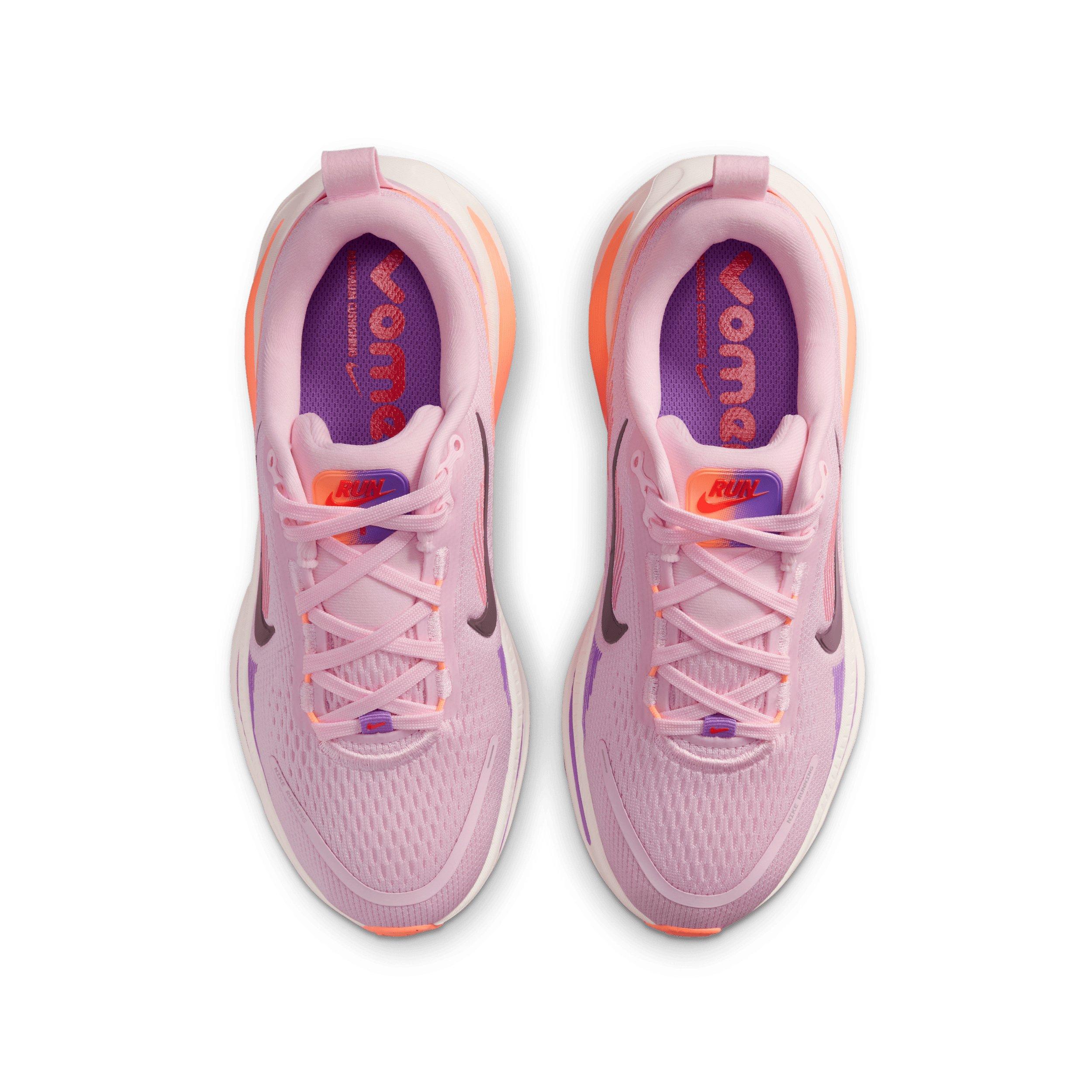 Nike Vomero 18 "Pink Foam/Bright Violet/Sail/Tattoo" Grade School Girls' Running Shoe - PINK/VIOLET/SAIL/TATTOO Thumbnail View 4