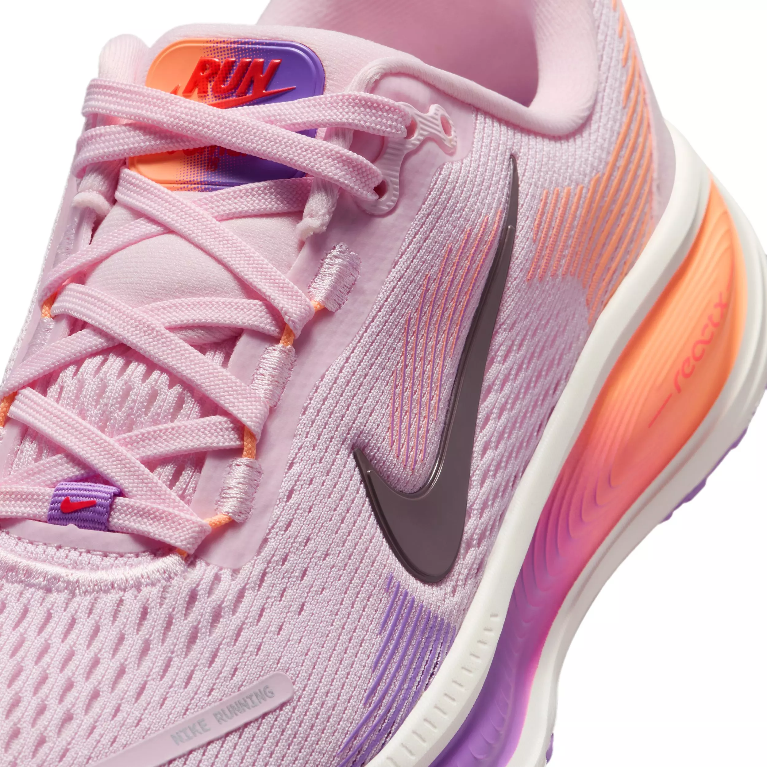 Nike Vomero 18 "Pink Foam/Bright Violet/Sail/Tattoo" Grade School Girls' Running Shoe - PINK/VIOLET/SAIL/TATTOO