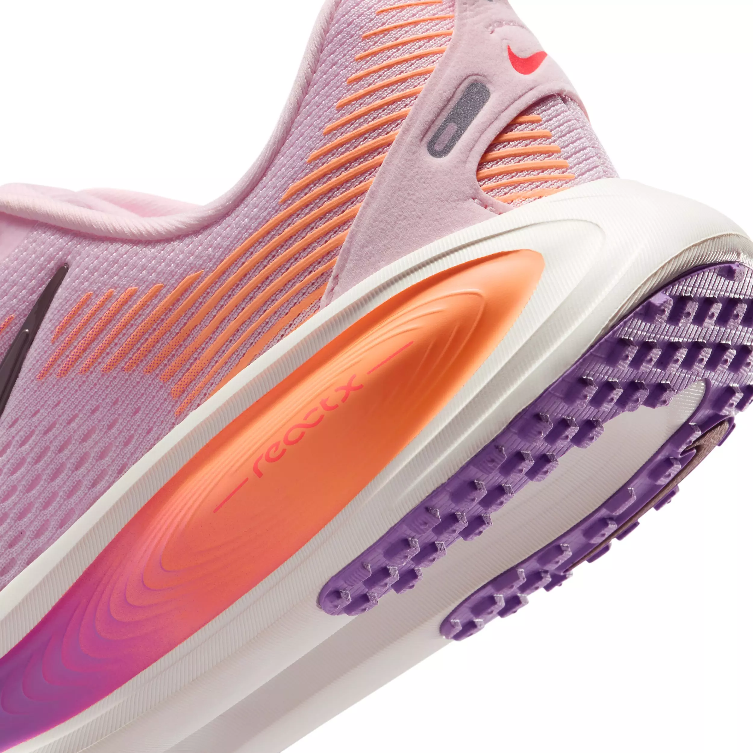 Nike Vomero 18 "Pink Foam/Bright Violet/Sail/Tattoo" Grade School Girls' Running Shoe - PINK/VIOLET/SAIL/TATTOO