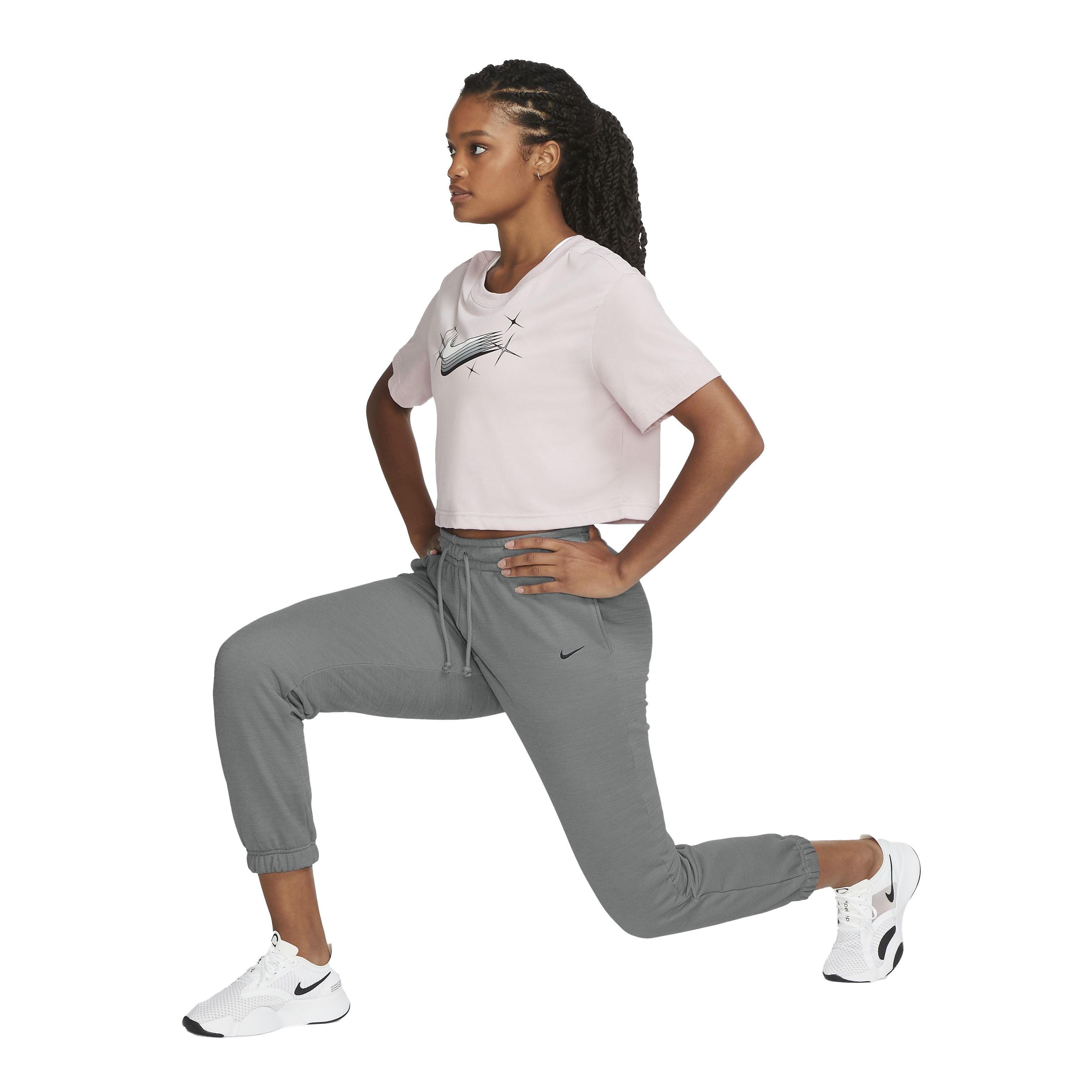 Nike Women's Therma-FIT All Time Training Pants - GREY Thumbnail View 4