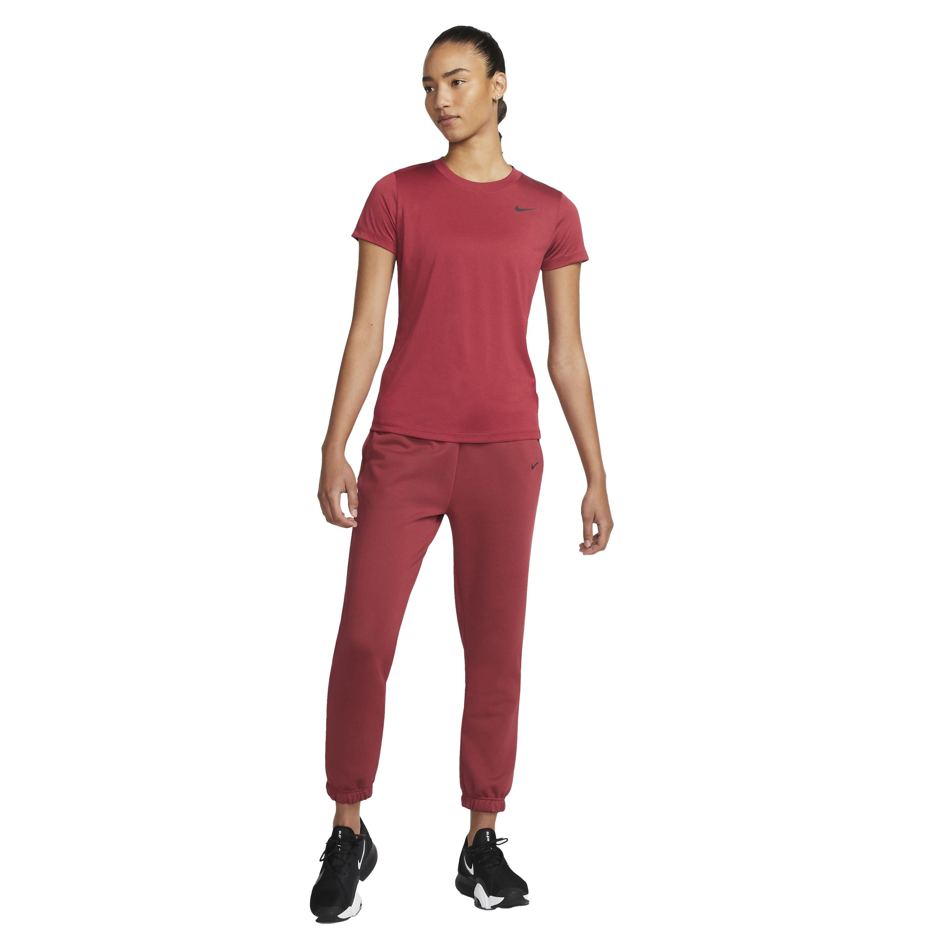 Nike Women's Therma-FIT All Time Training Pants - RED Thumbnail View 5